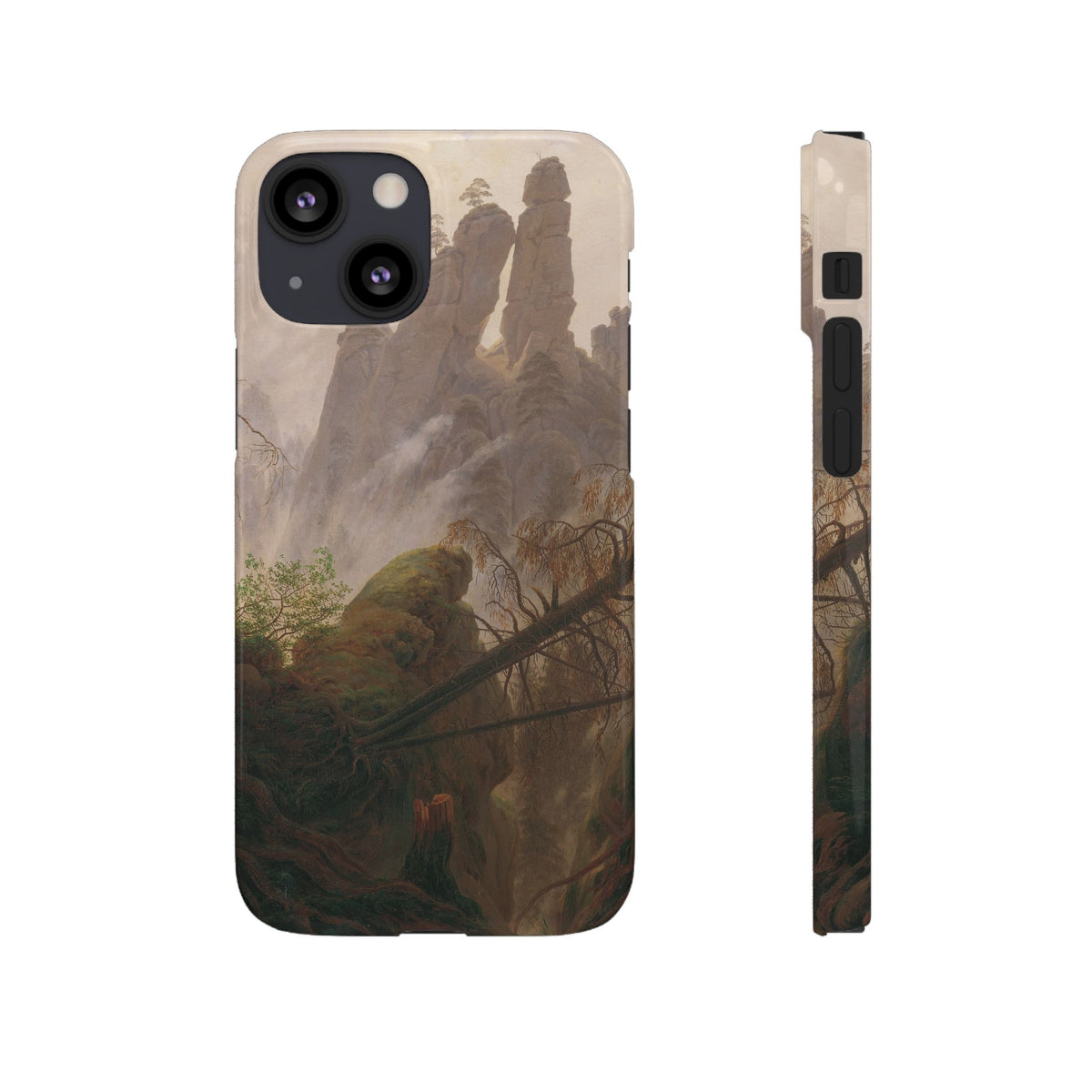 Rocky Landscape in the Elbe Sandstone Mountains by Caspar David Friedrich - iPhone Slim Case