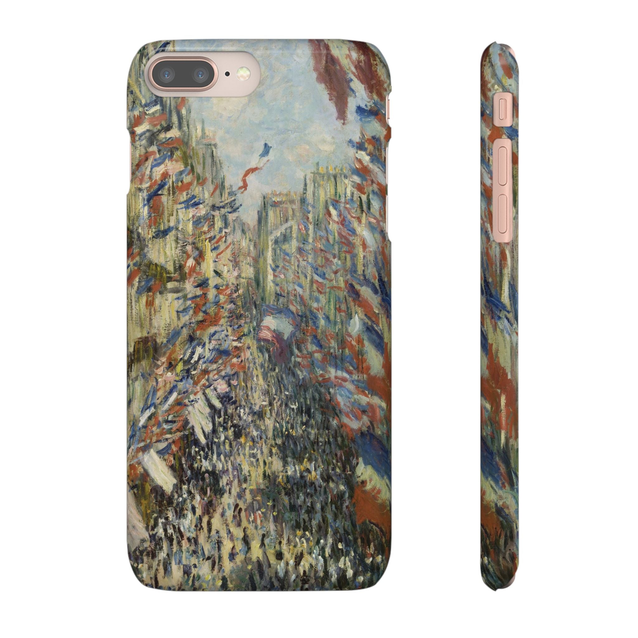 The Rue Montorgueil in Paris by Claude Monet - iPhone Slim Case