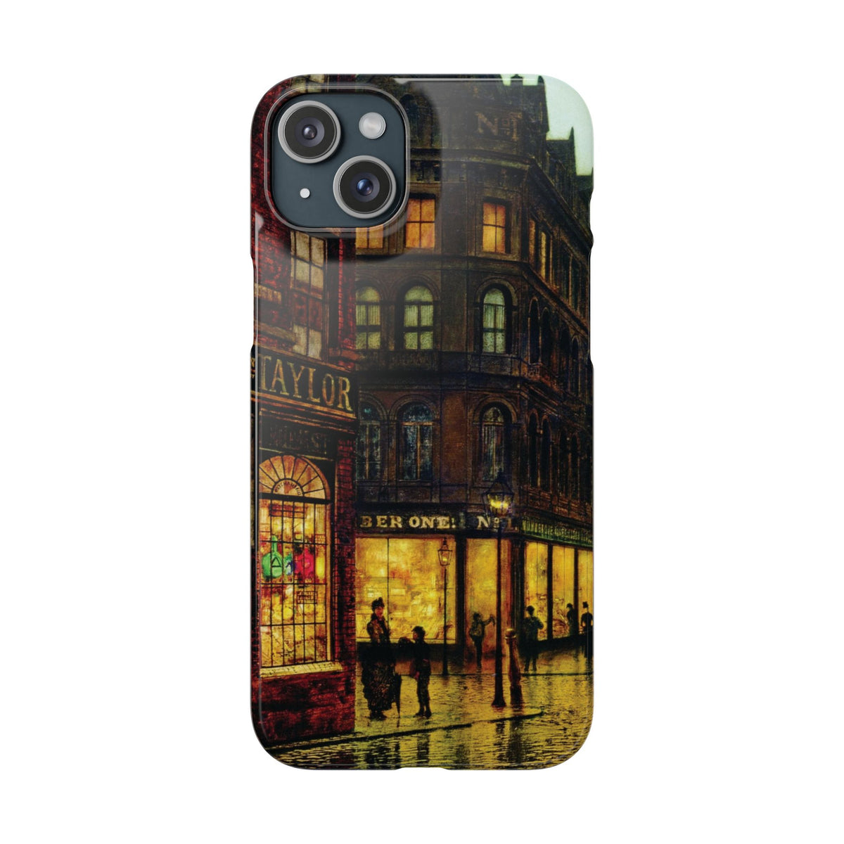 Boar Lane Leeds by John Atkinson Grimshaw - iPhone Slim Case