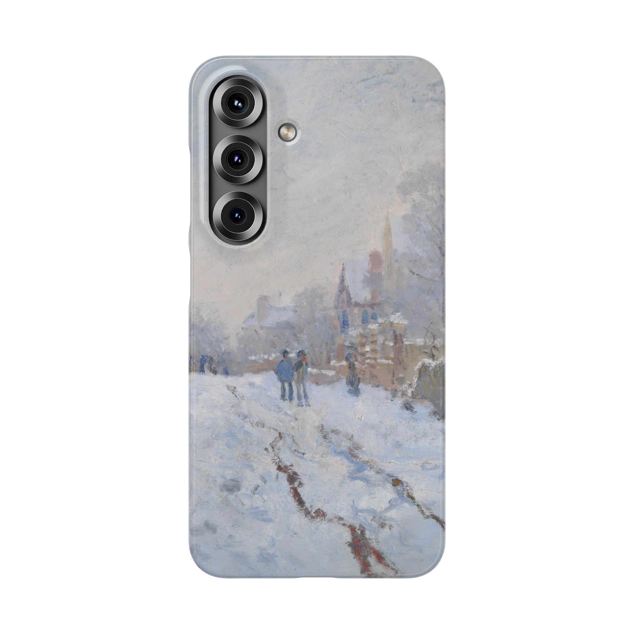 Snow Scene at Argenteuil by Claude Monet - Samsung Slim Case