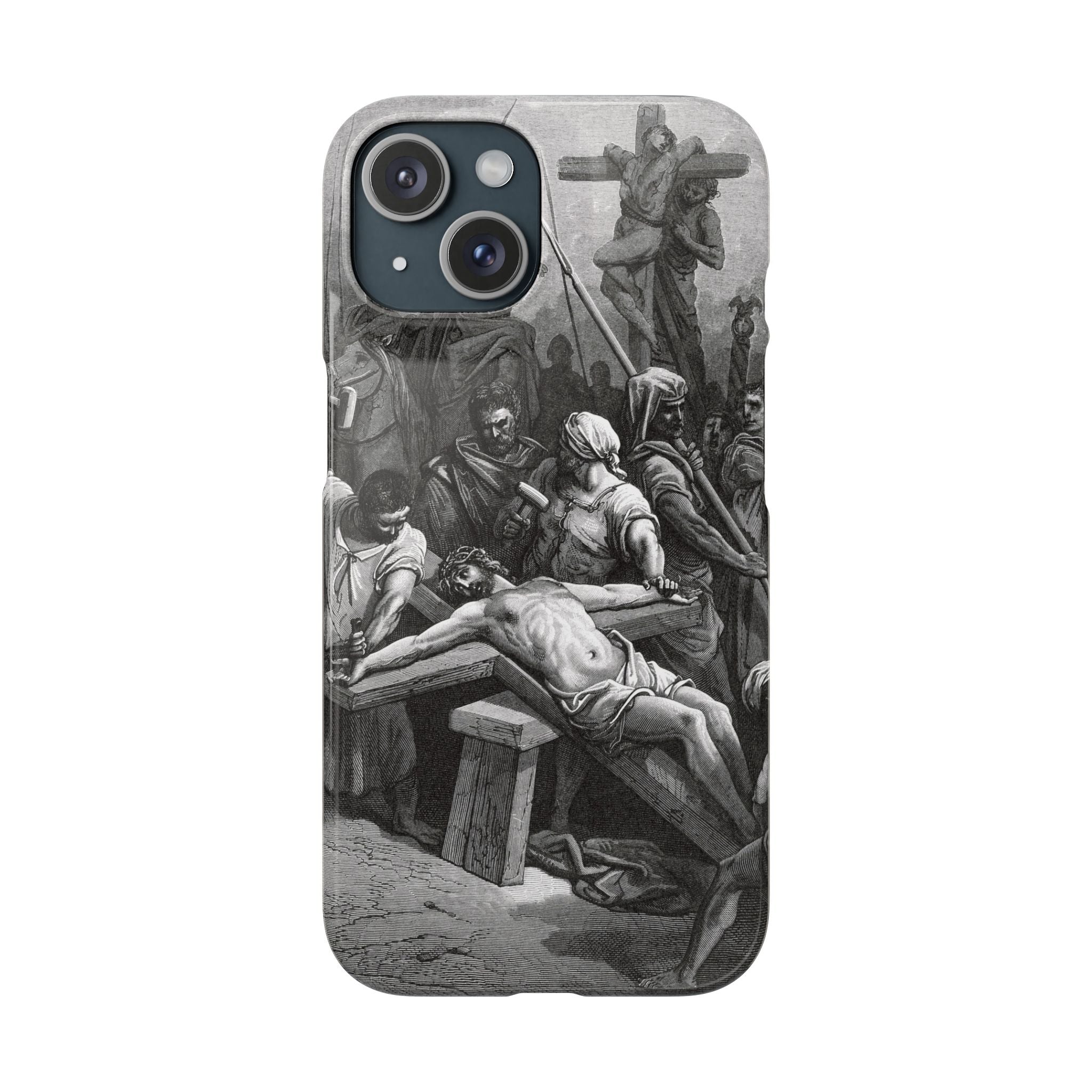 Crucifixion of Jesus by Gustave Doré - iPhone Slim Case