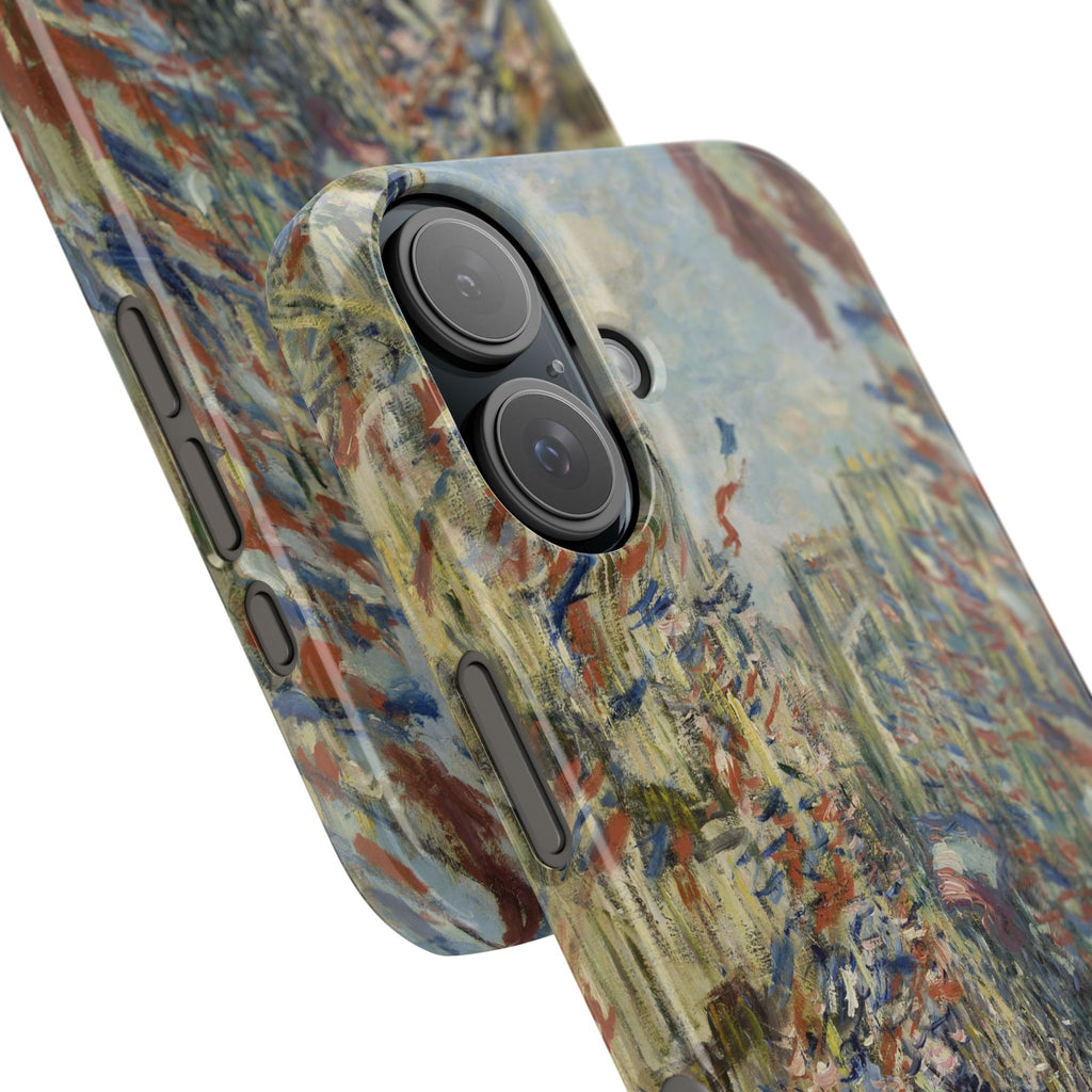 The Rue Montorgueil in Paris by Claude Monet - iPhone Slim Case