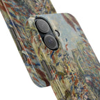The Rue Montorgueil in Paris by Claude Monet - iPhone Slim Case