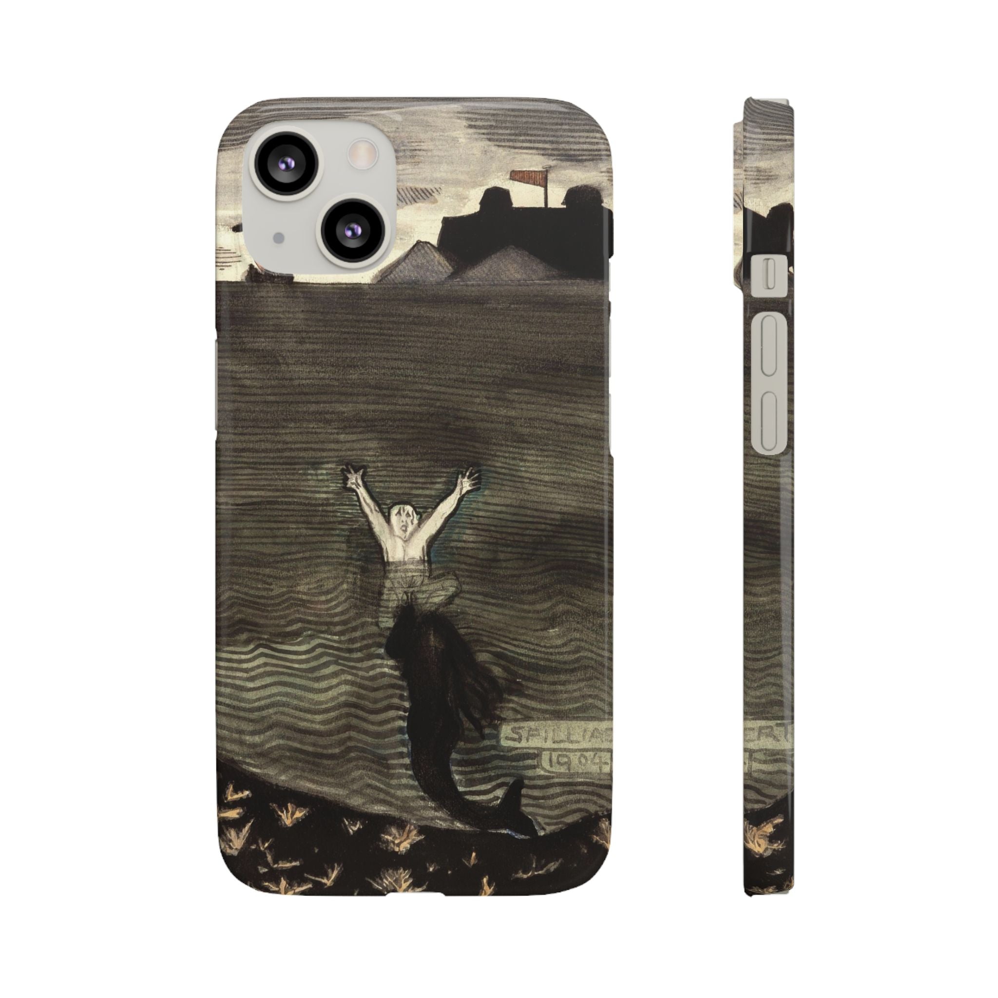 The Call of the Mermaid The Drowning by Leon Spilliaert - iPhone Slim Case
