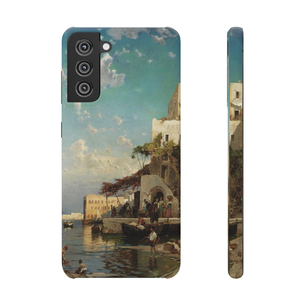 Evening Meeting of the Fishermen by Hermann Corrodi - Samsung Slim Case