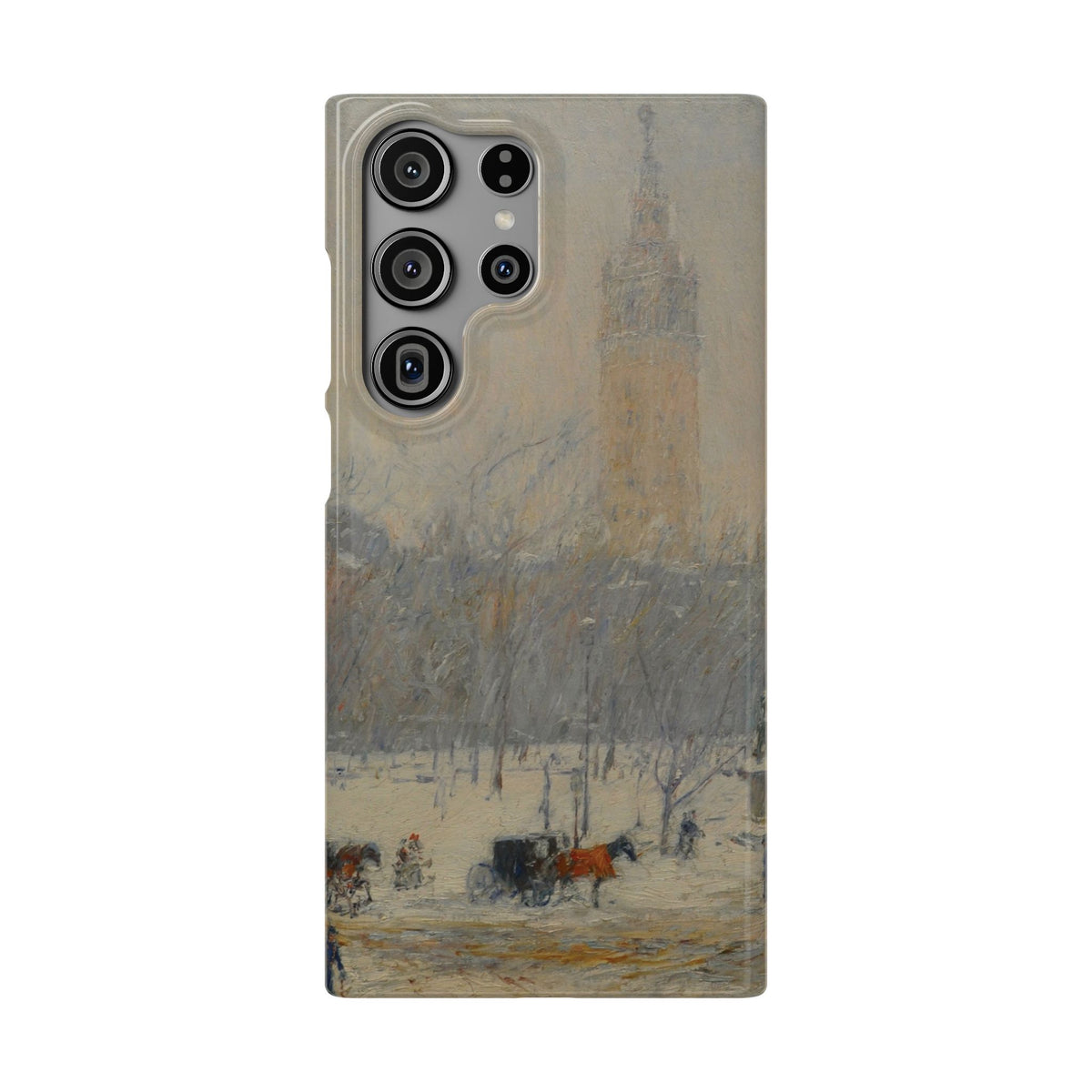 Snowstorm, Madison Square by Childe Hassam - Samsung Slim Case