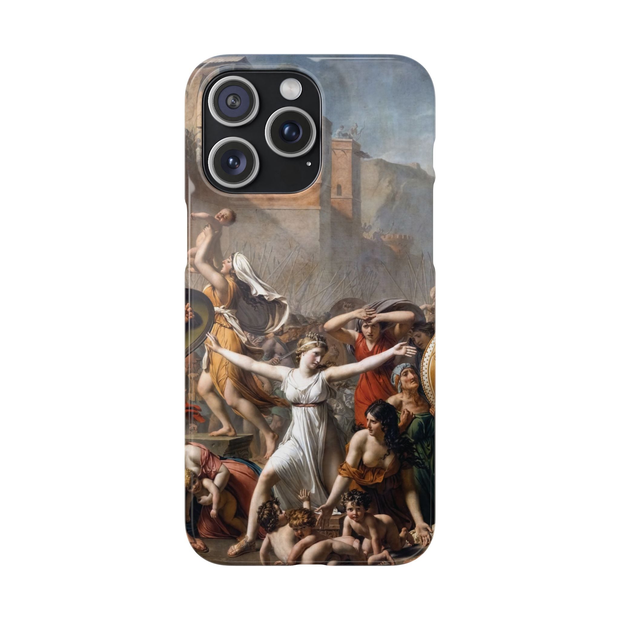 The Intervention of the Sabine Women by Jacques-Louis David - iPhone Slim Case