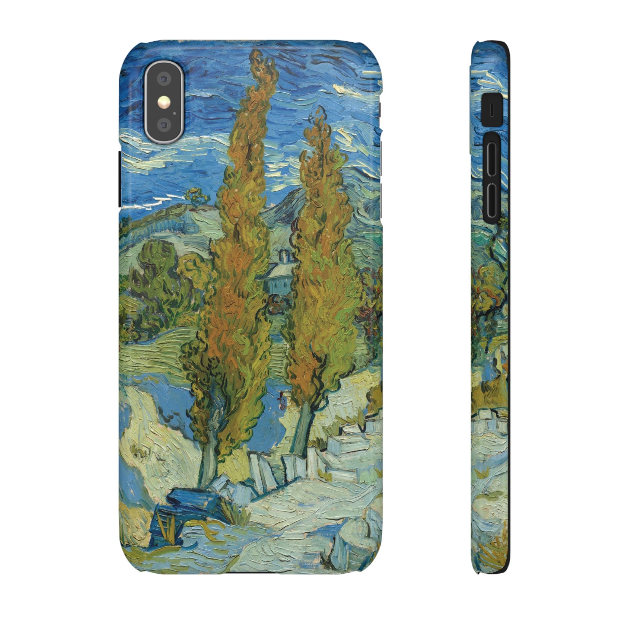 Two Poplars in the Alpilles near Saint-Rémy by Vincent van Gogh - iPhone Slim Case