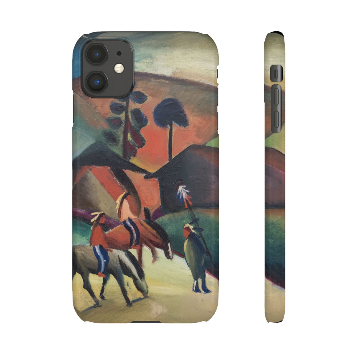 Indians on Horsebacks by August Macke - iPhone Slim Case