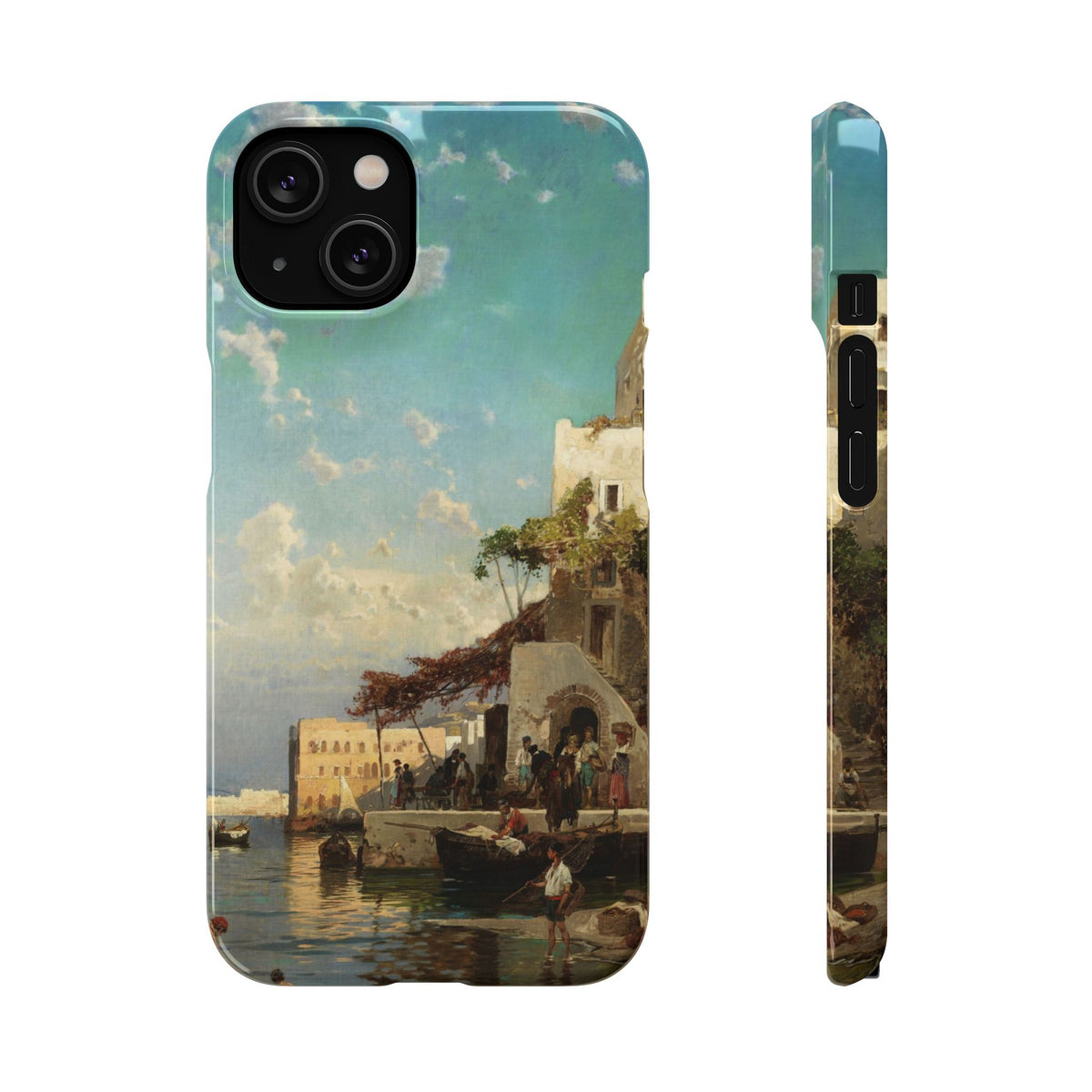 Evening Meeting of the Fishermen by Hermann Corrodi - iPhone Slim Case