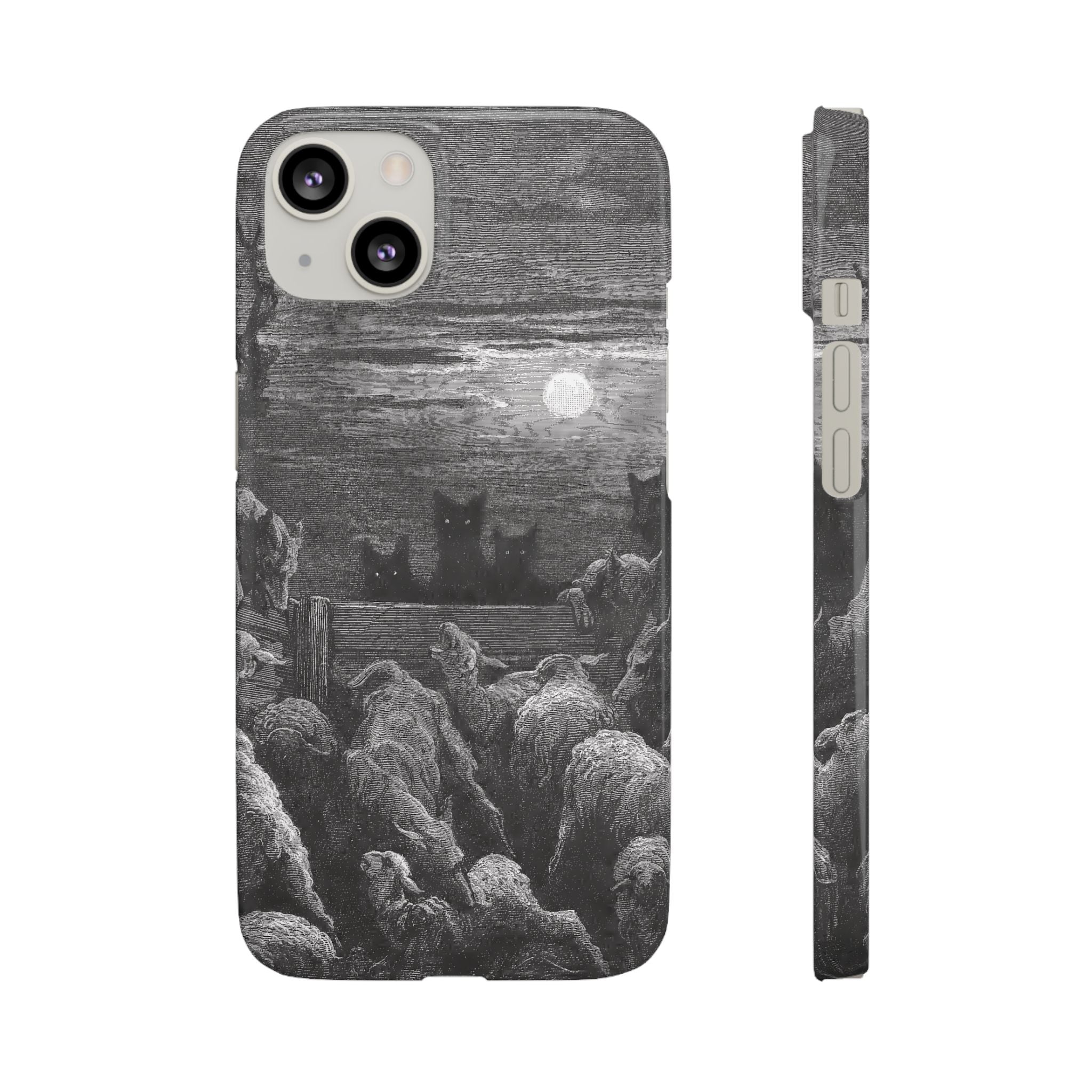 The Wolves and The Sheep by Gustave Dore - iPhone Slim Case