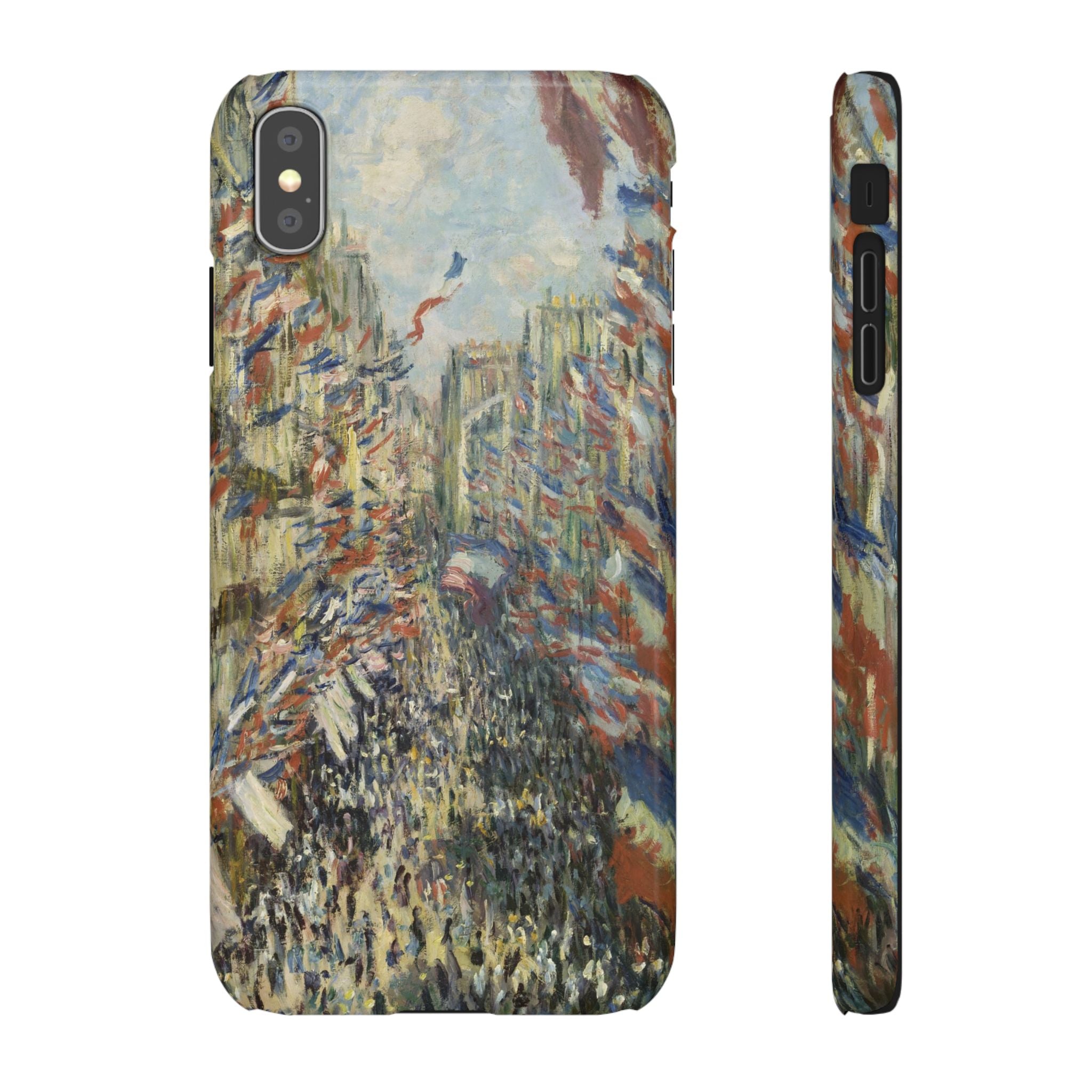 The Rue Montorgueil in Paris by Claude Monet - iPhone Slim Case