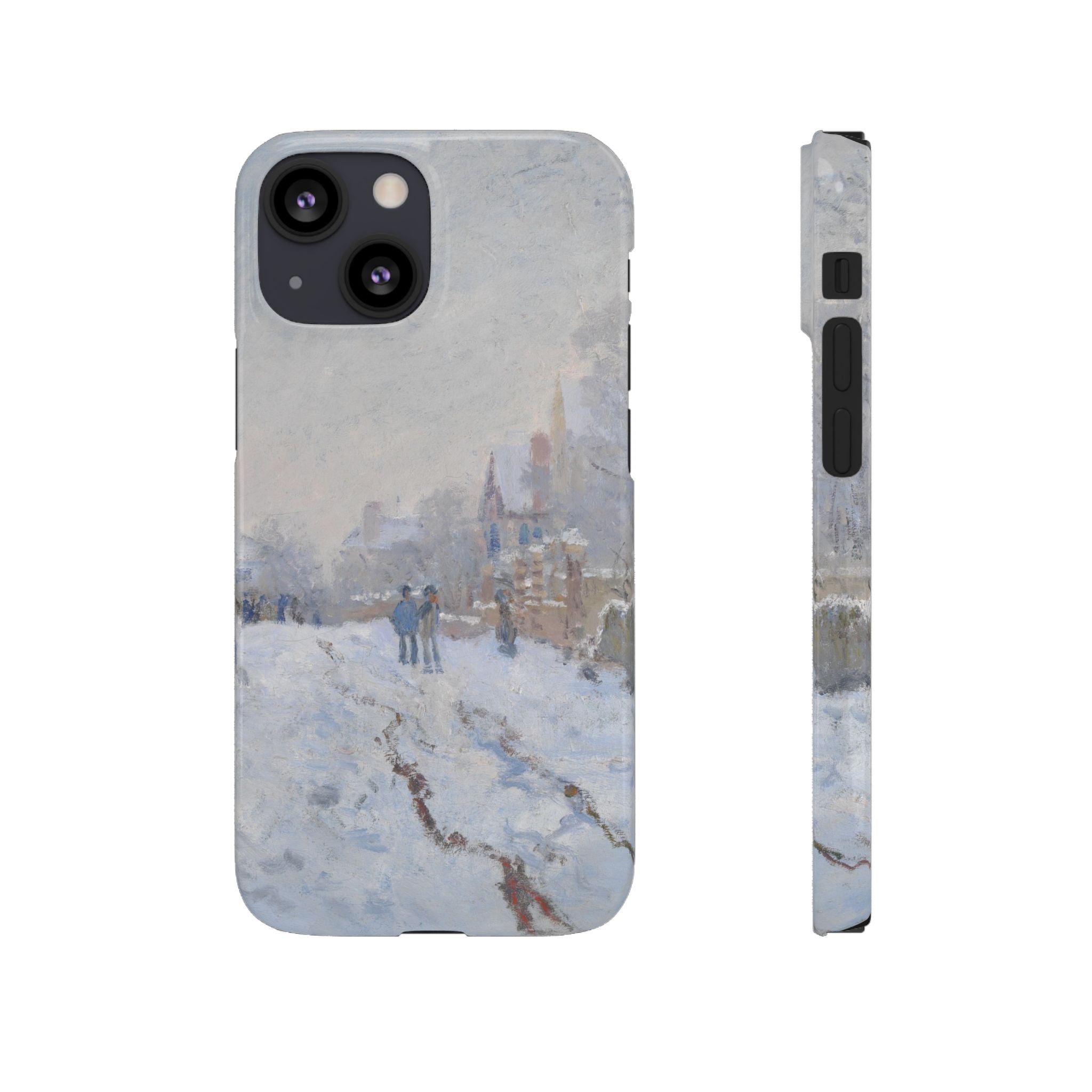 Snow Scene at Argenteuil by Claude Monet - iPhone Slim Case