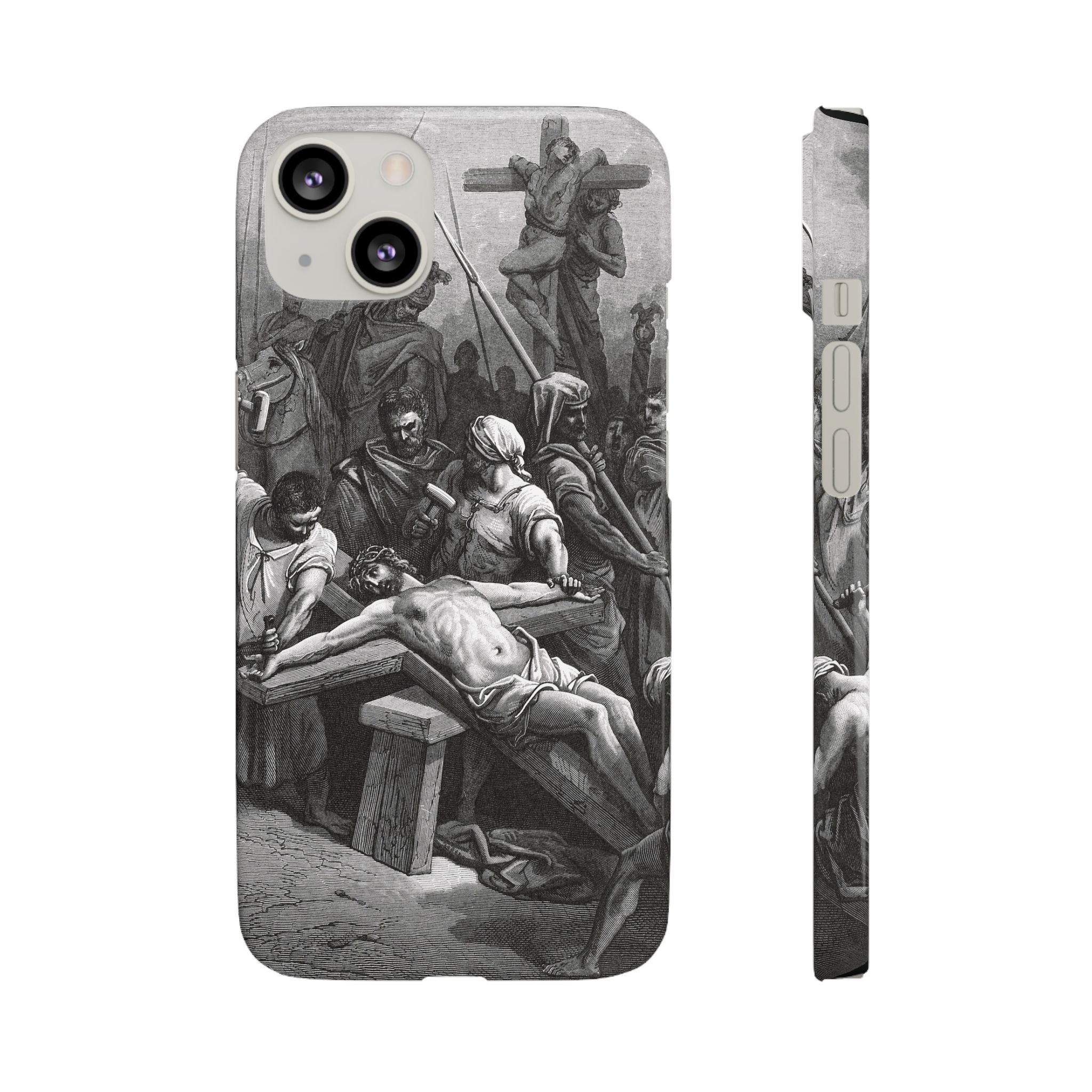 Crucifixion of Jesus by Gustave Doré - iPhone Slim Case