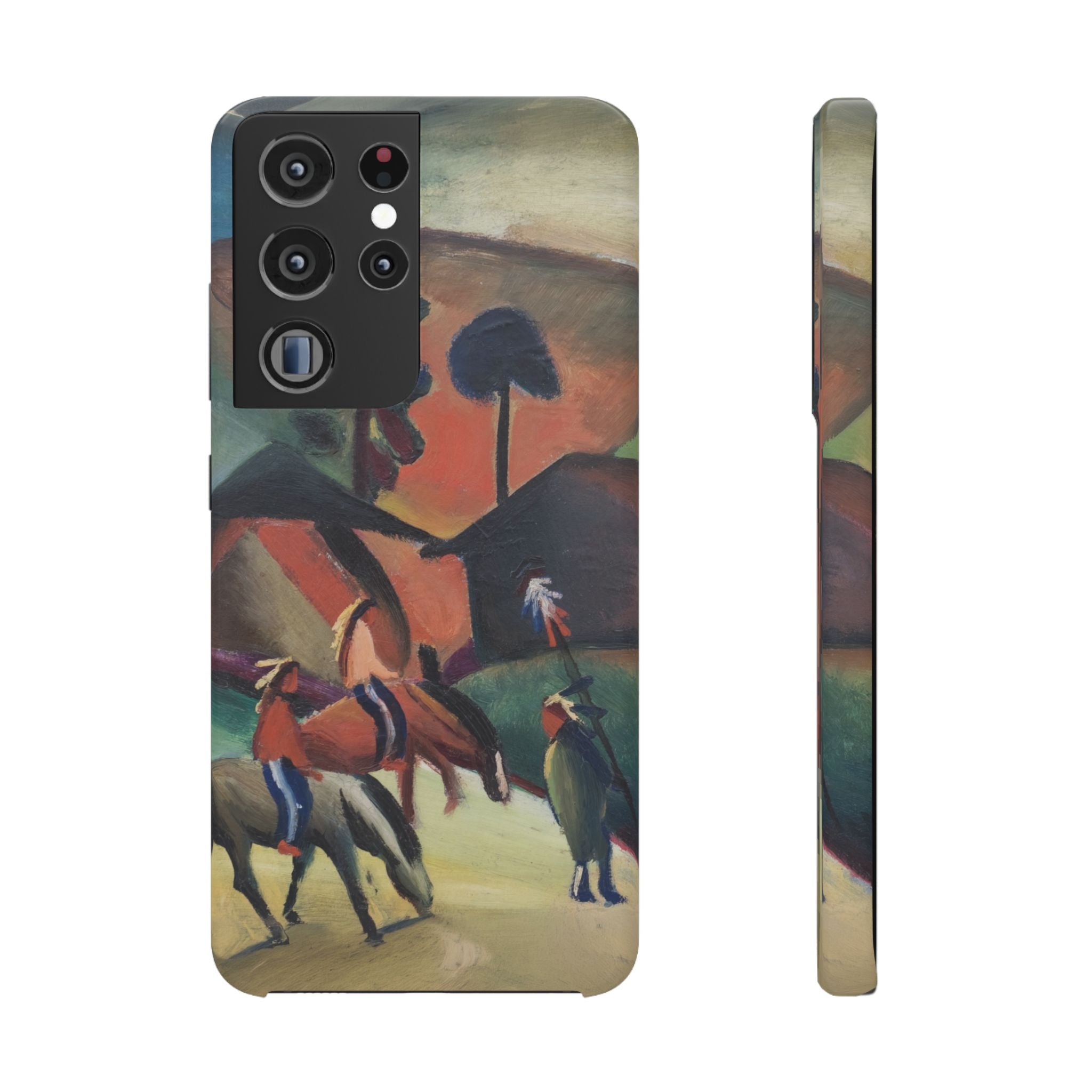 Indians on Horsebacks by August Macke - Samsung Slim Case