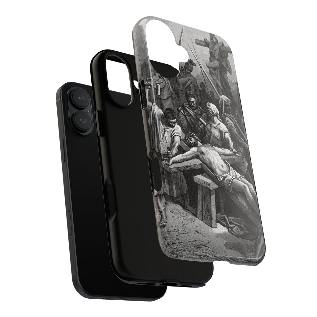 Crucifixion of Jesus by Gustave Doré - iPhone Tough Case