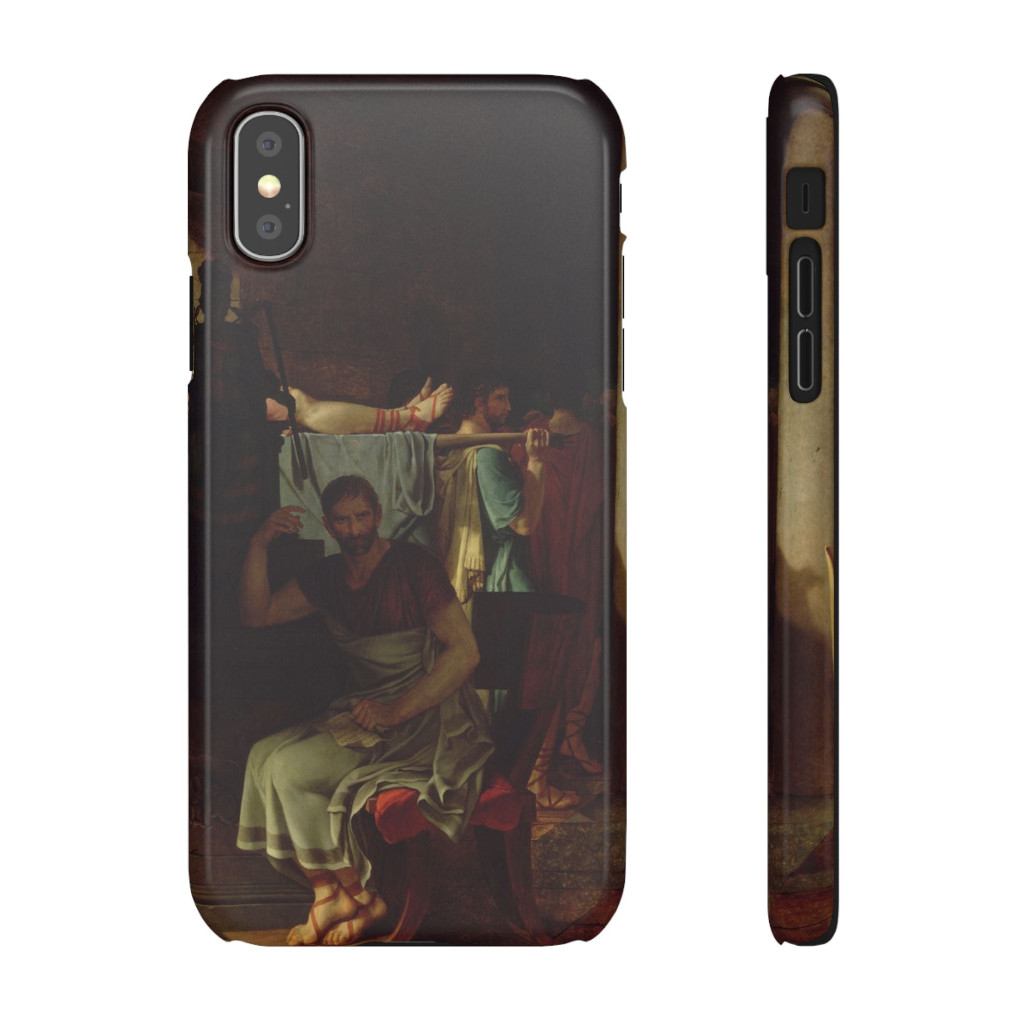 The Lictors Bring to Brutus the Bodies of His Sons I by Jacques-Louis David - iPhone Slim Case