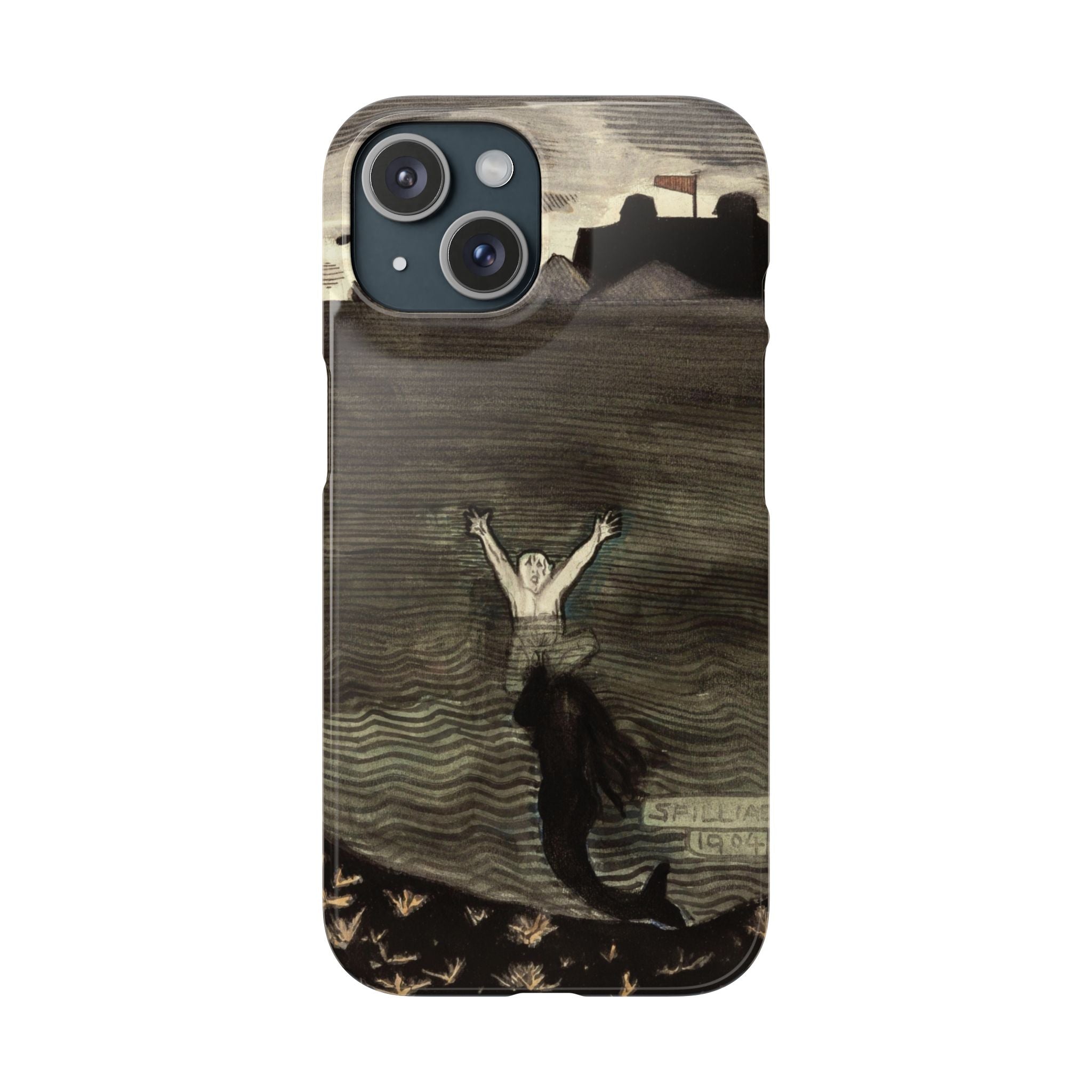 The Call of the Mermaid The Drowning by Leon Spilliaert - iPhone Slim Case