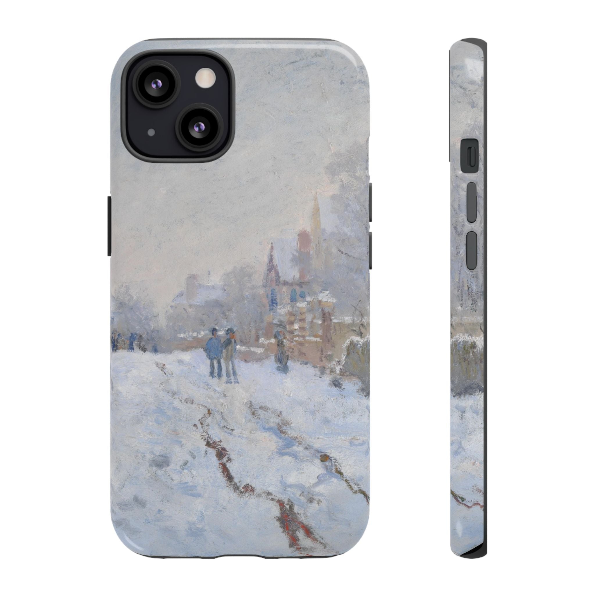 Snow Scene at Argenteuil by Claude Monet - iPhone Tough Case