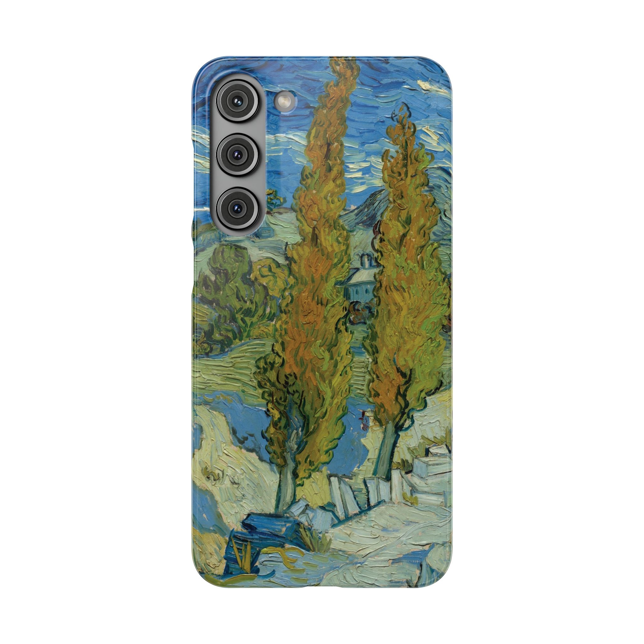 Two Poplars in the Alpilles near Saint-Rémy by Vincent van Gogh - Samsung Slim Case