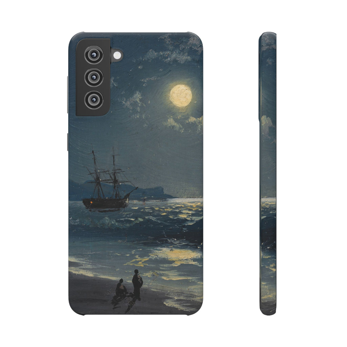 Sailing Ship on a Calm Sea by Moonlight by Ivan Aivazovsky - Samsung Slim Case