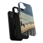 Sudden Shower over Shin Ohashi Bridge and Atake by Utagawa Hiroshige - iPhone Tough Case