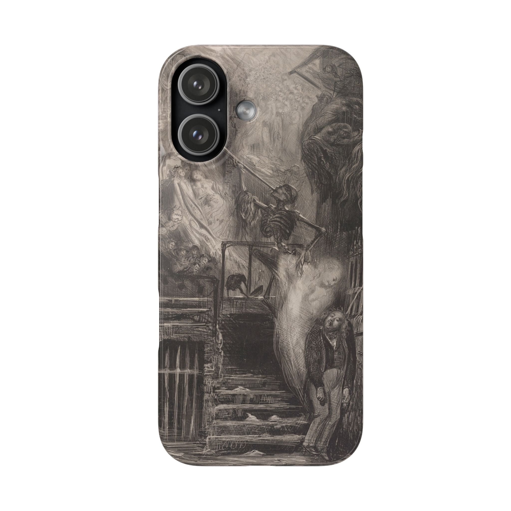 La Rue de la Vieille Lanterne (The Suicide of Gérard de Nerval) by Gustave Doré - iPhone Slim Case