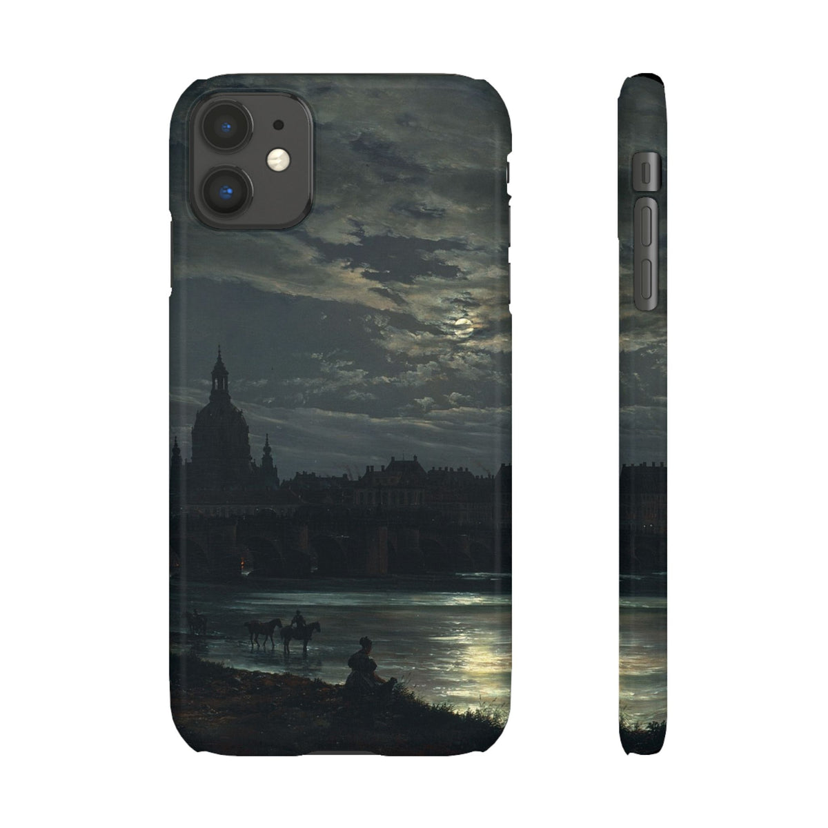 View of Dresden by Moonlight by Johan Dahl - iPhone Slim Case