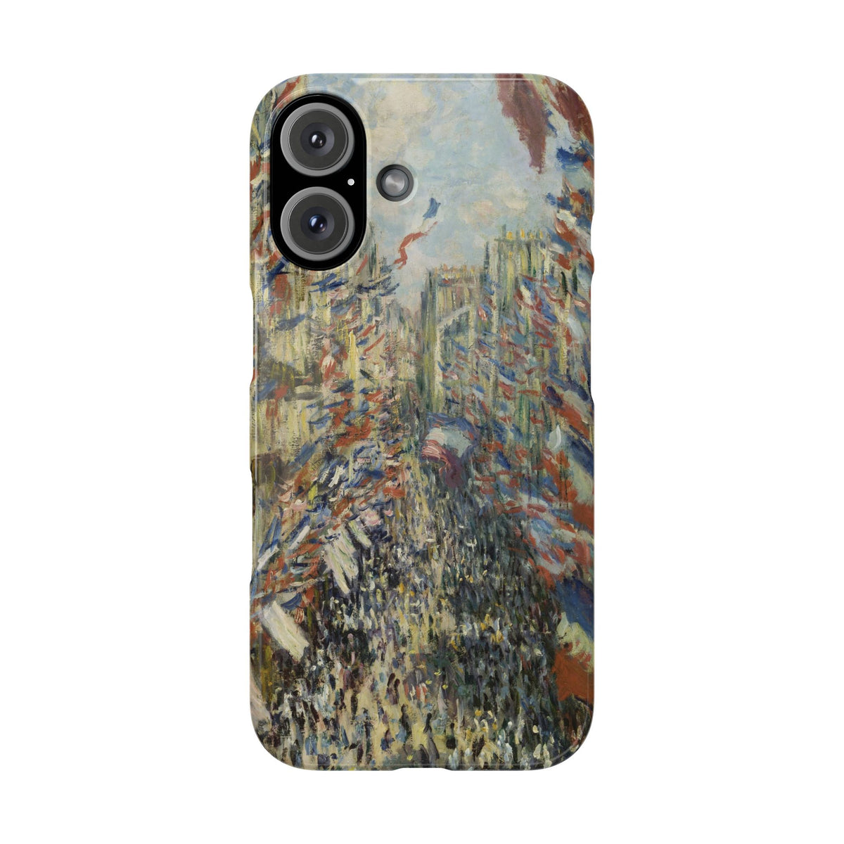 The Rue Montorgueil in Paris by Claude Monet - iPhone Slim Case