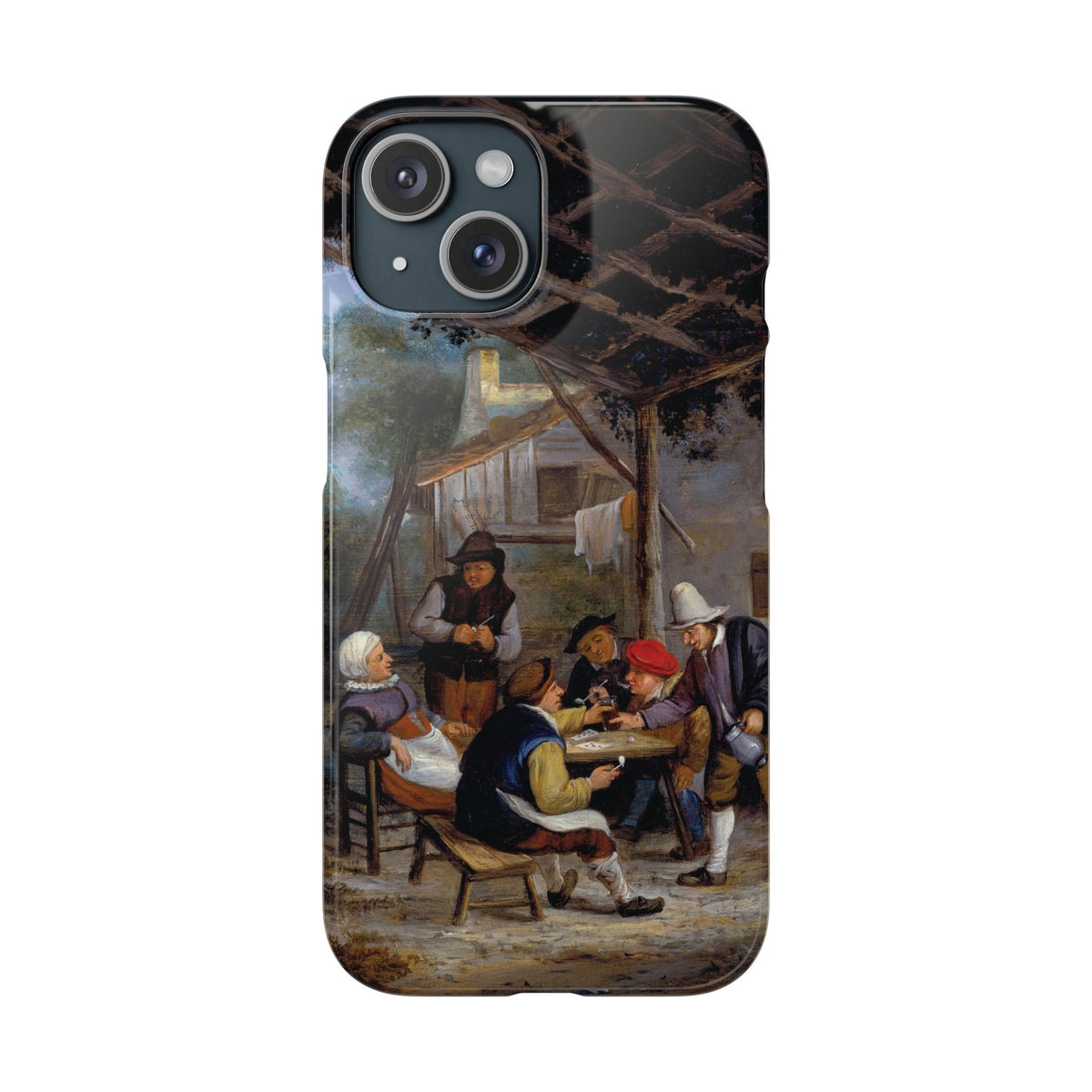 Peasants Drinking by Adriaen van Ostade - iPhone Slim Case