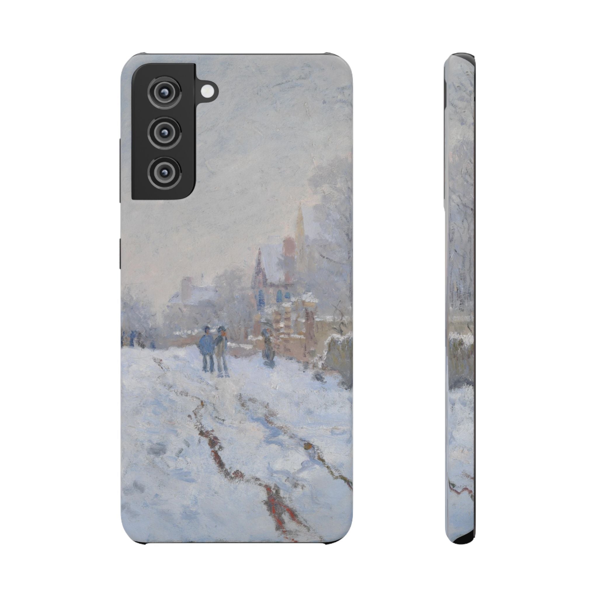 Snow Scene at Argenteuil by Claude Monet - Samsung Slim Case