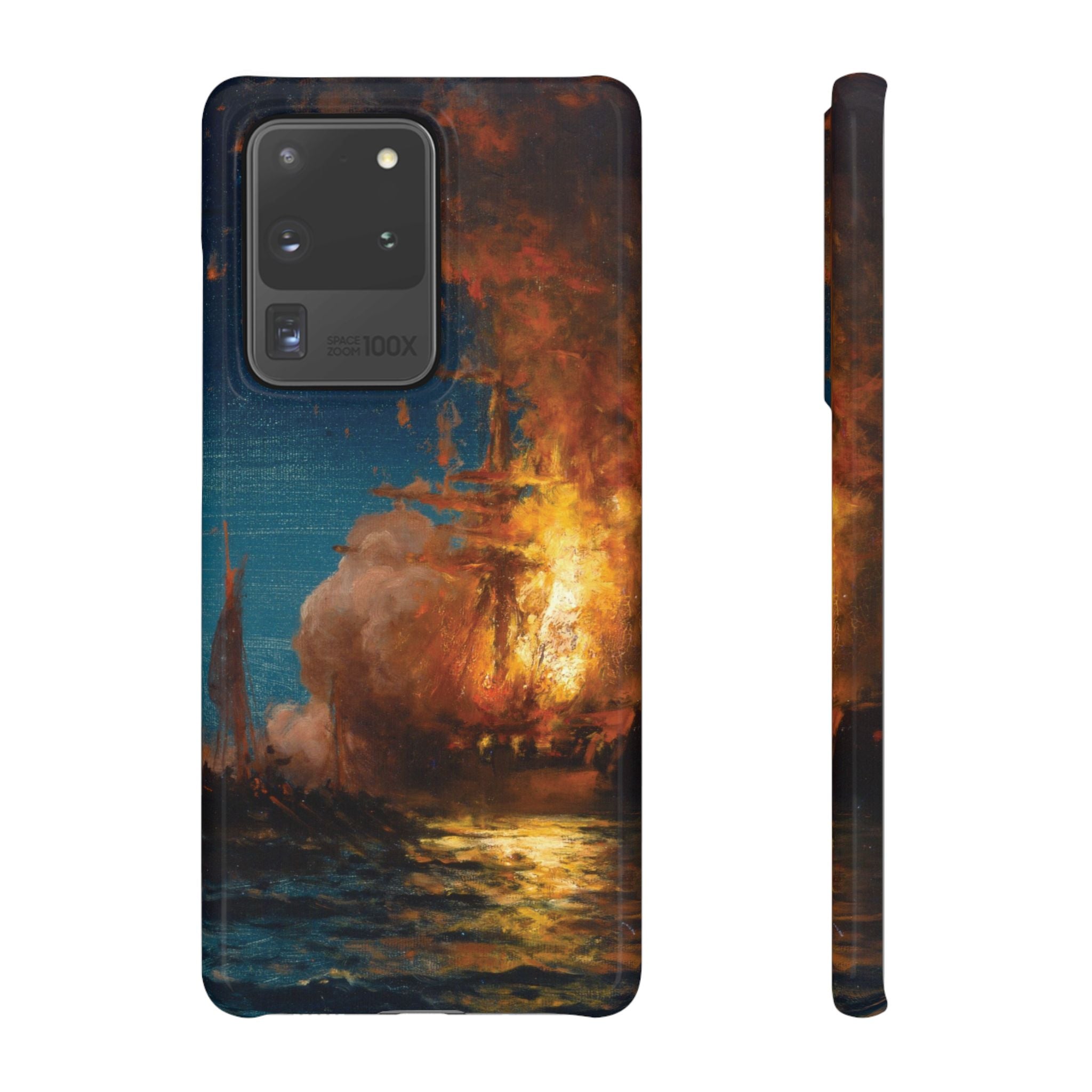 Burning of the Frigate Philadelphia in the Harbor of Tripoli by Edward Moran - Samsung Slim Case