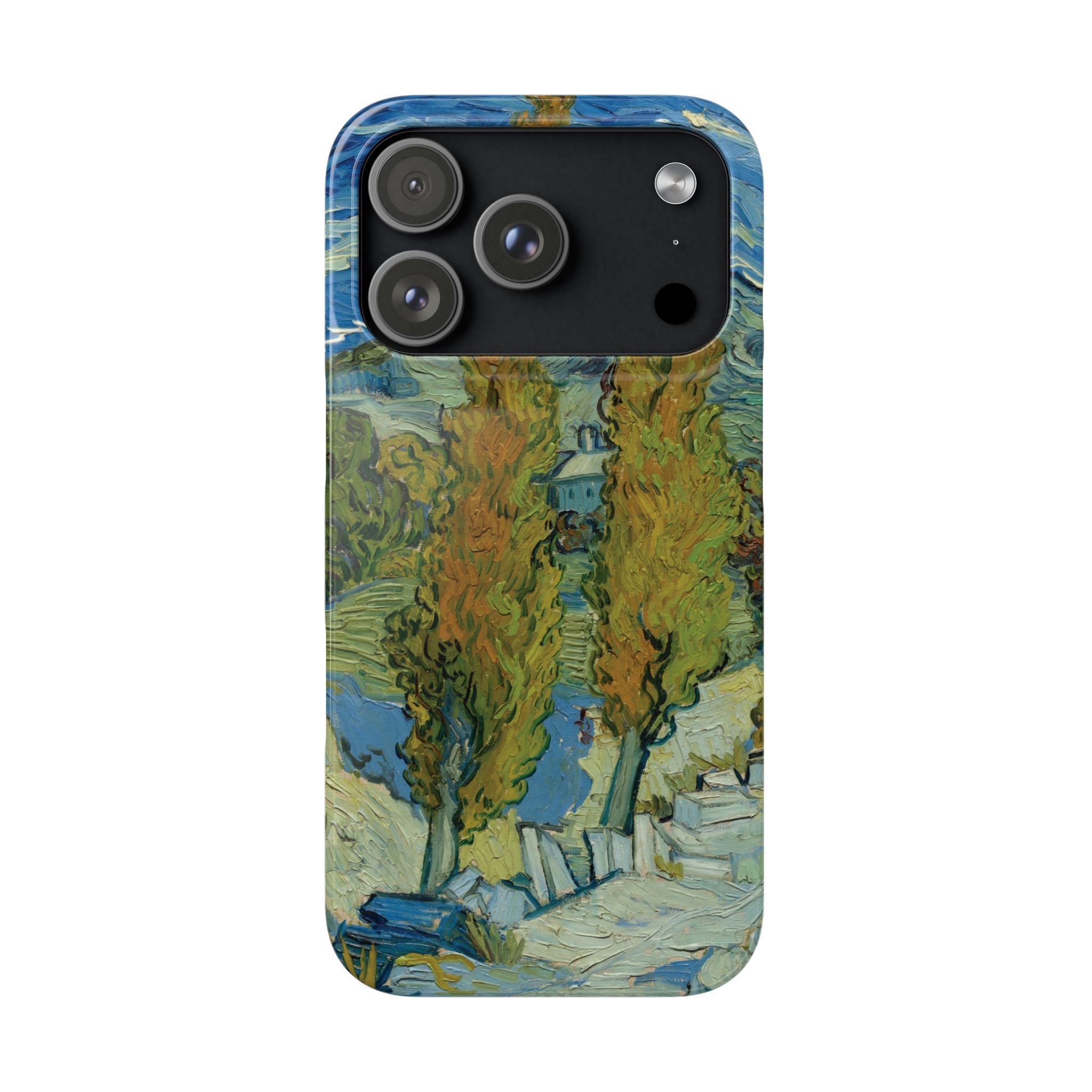 Two Poplars in the Alpilles near Saint-Rémy by Vincent van Gogh - iPhone Slim Case
