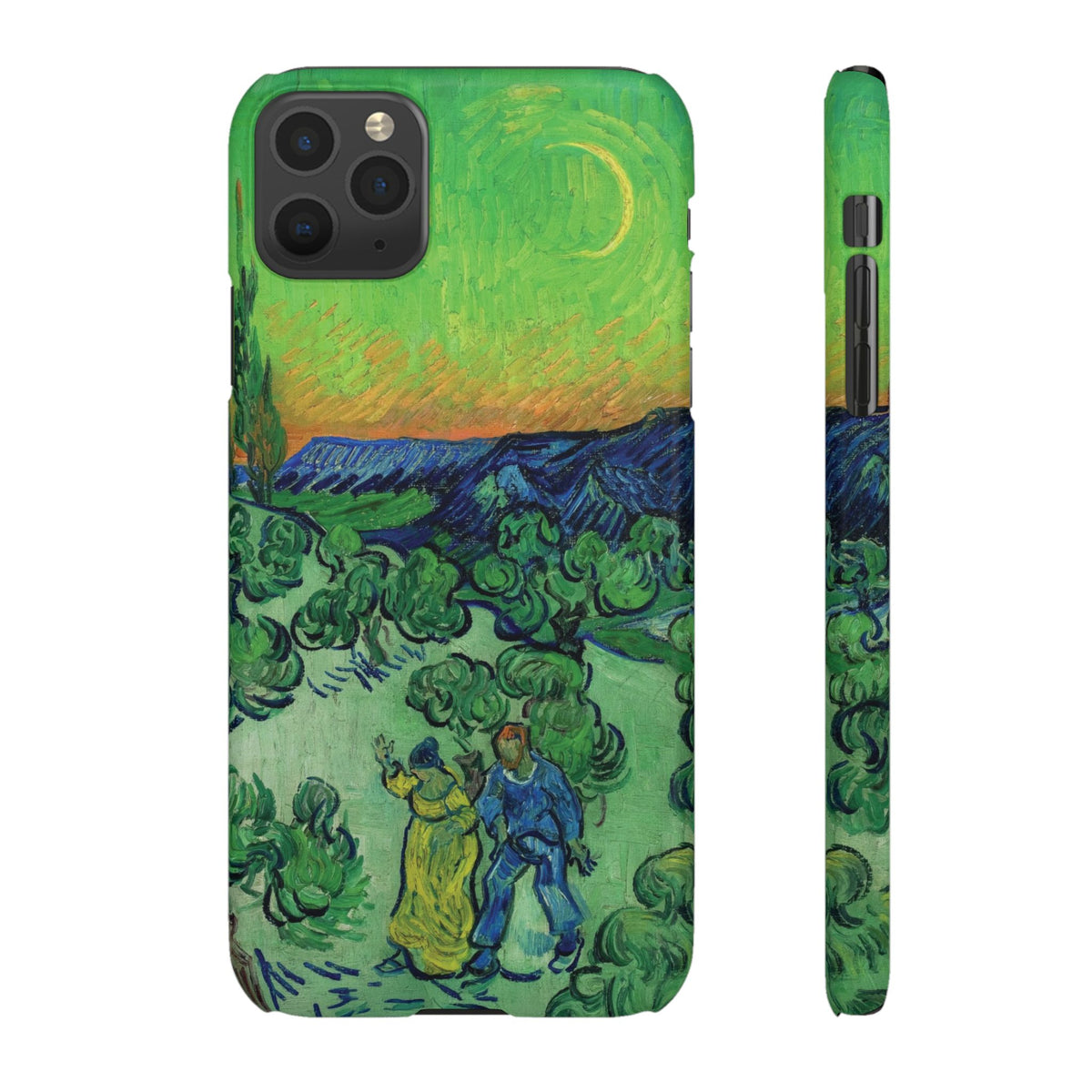 Landscape with Couple Walking and Crescent Moon by Vincent van Gogh- iPhone Slim Case