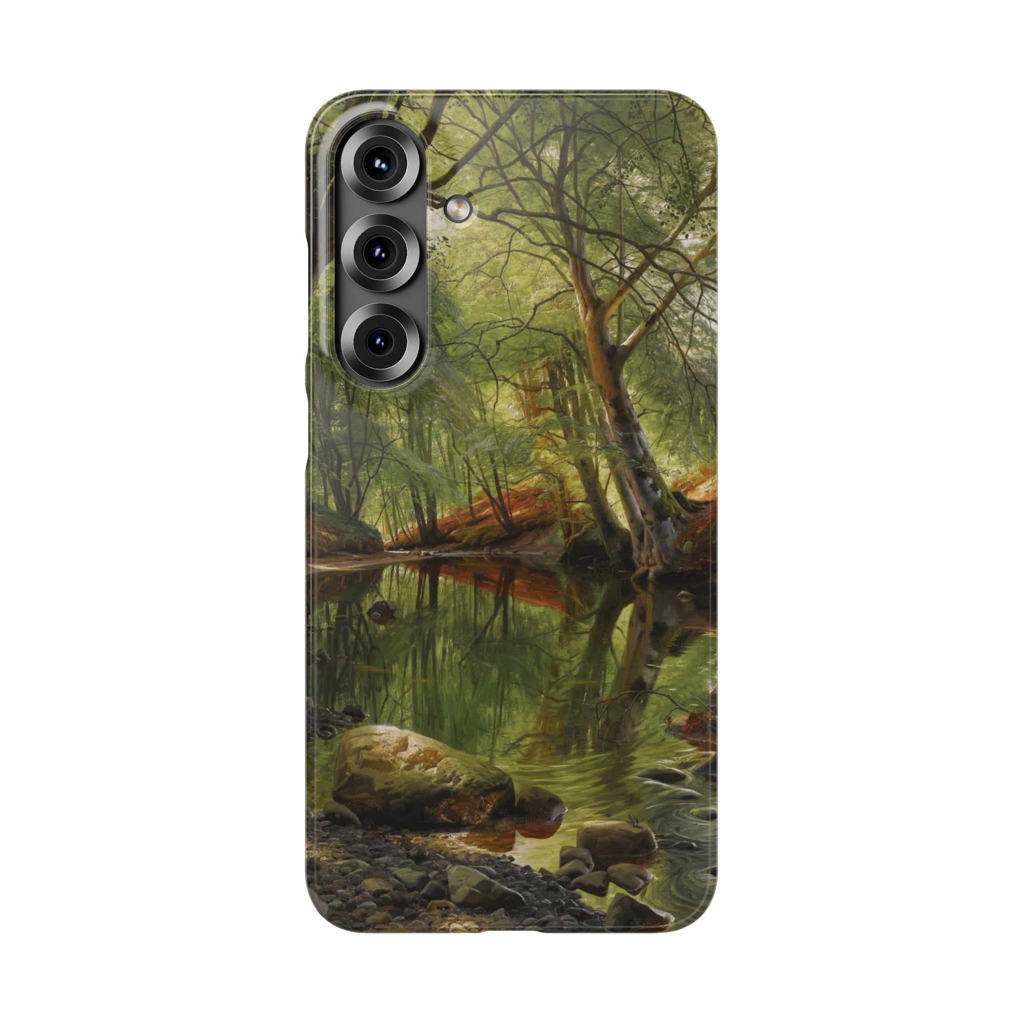 A woodland stream by Peder Mork Monsted - Samsung Slim Case