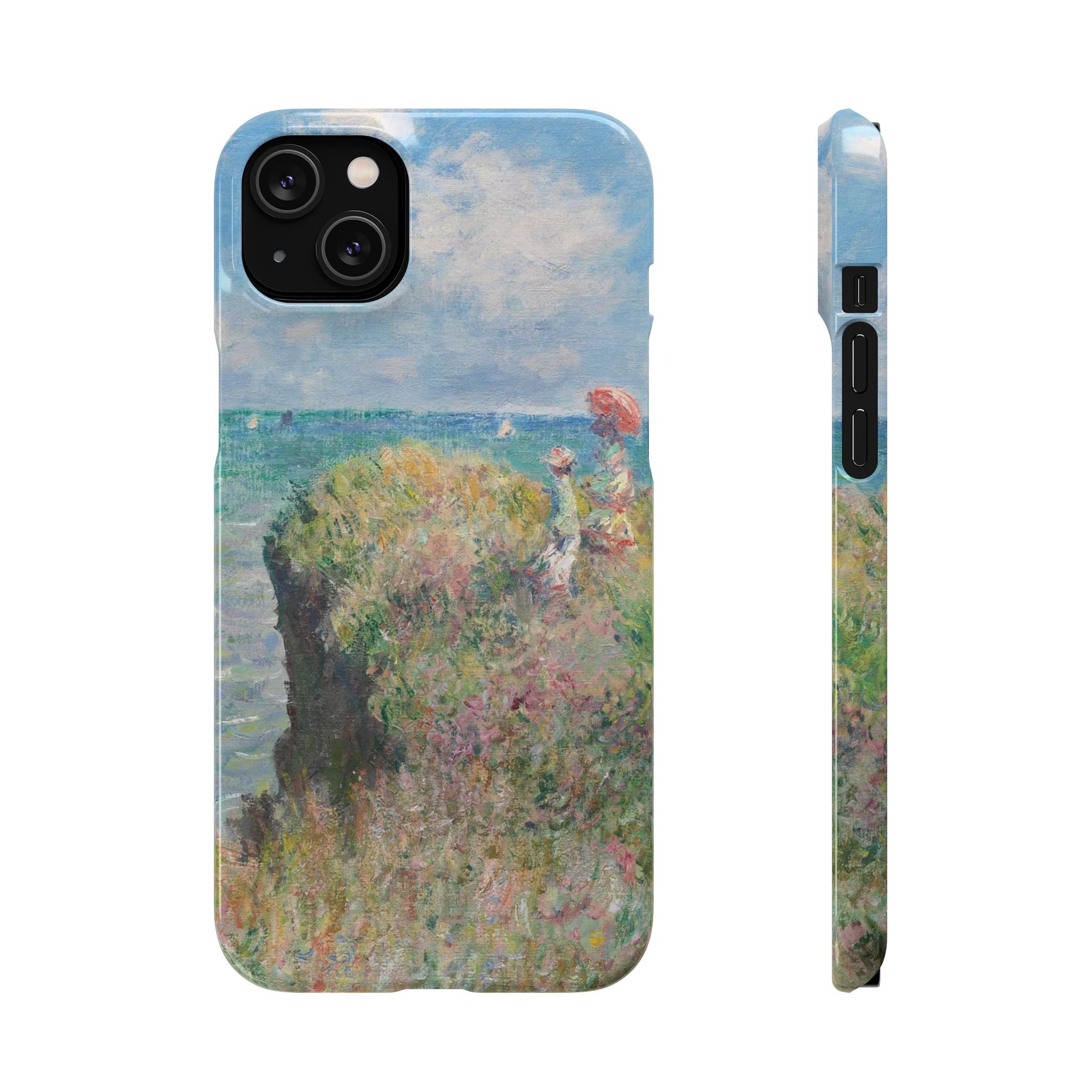 Cliff Walk at Pourville by Claude Monet - iPhone Slim Case