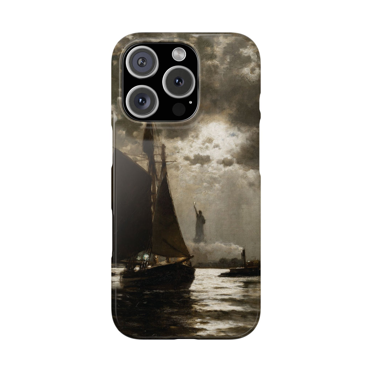 Nightfall over New York Harbor by Edward Moran - iPhone Slim Case
