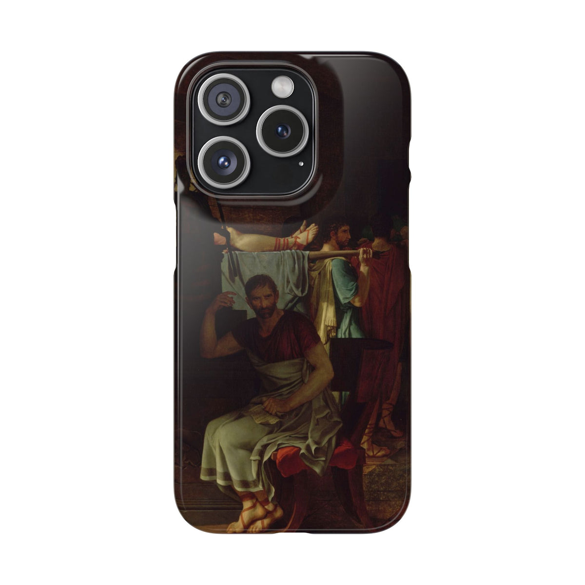 The Lictors Bring to Brutus the Bodies of His Sons I by Jacques-Louis David - iPhone Slim Case