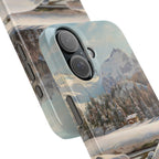 Winter landscape in Switzerland near Engadin by Peder Mork Monsted - iPhone Slim Case