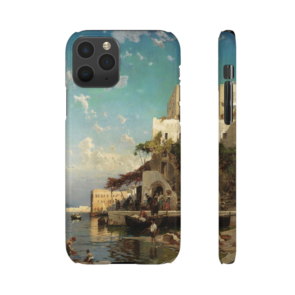 Evening Meeting of the Fishermen by Hermann Corrodi - iPhone Slim Case