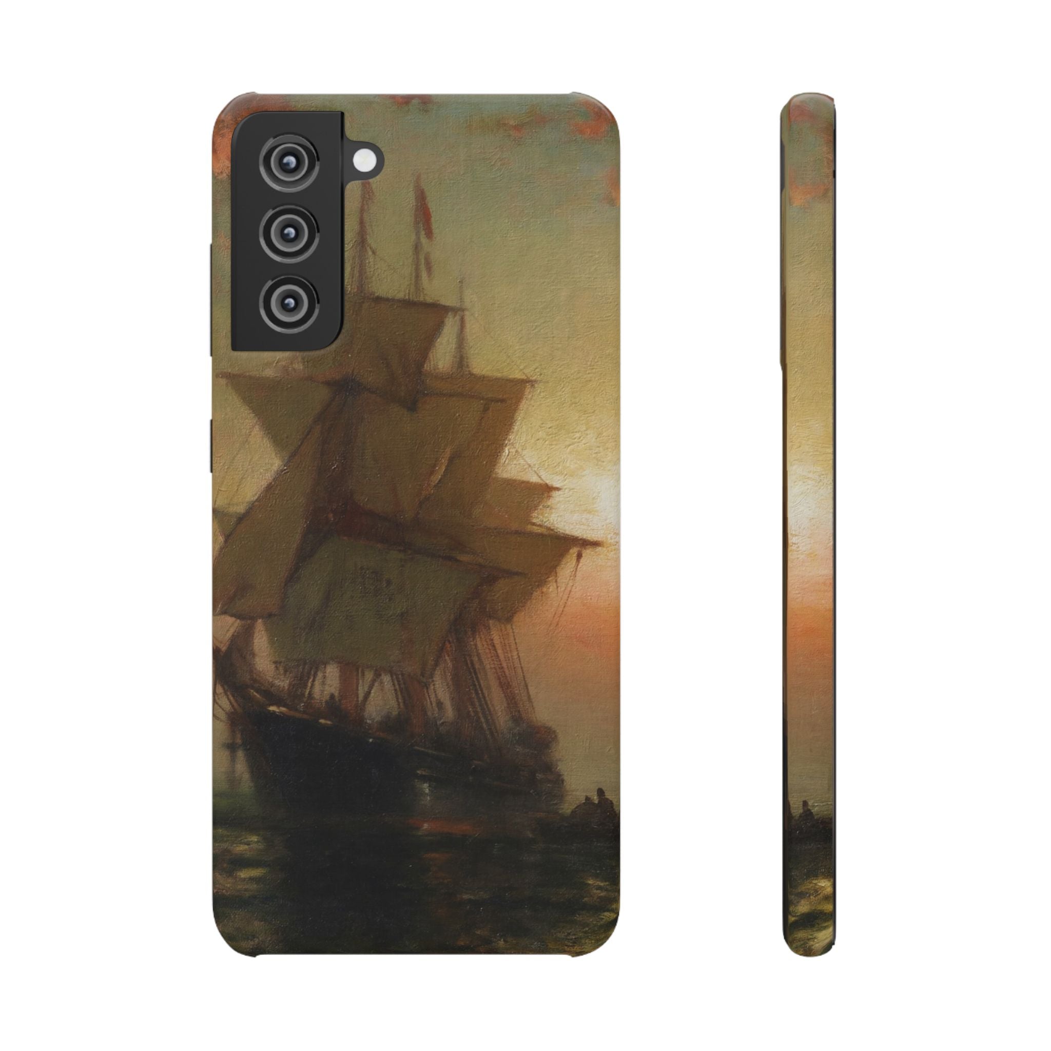 Ships at Night by Edward Moran - Samsung Slim Case