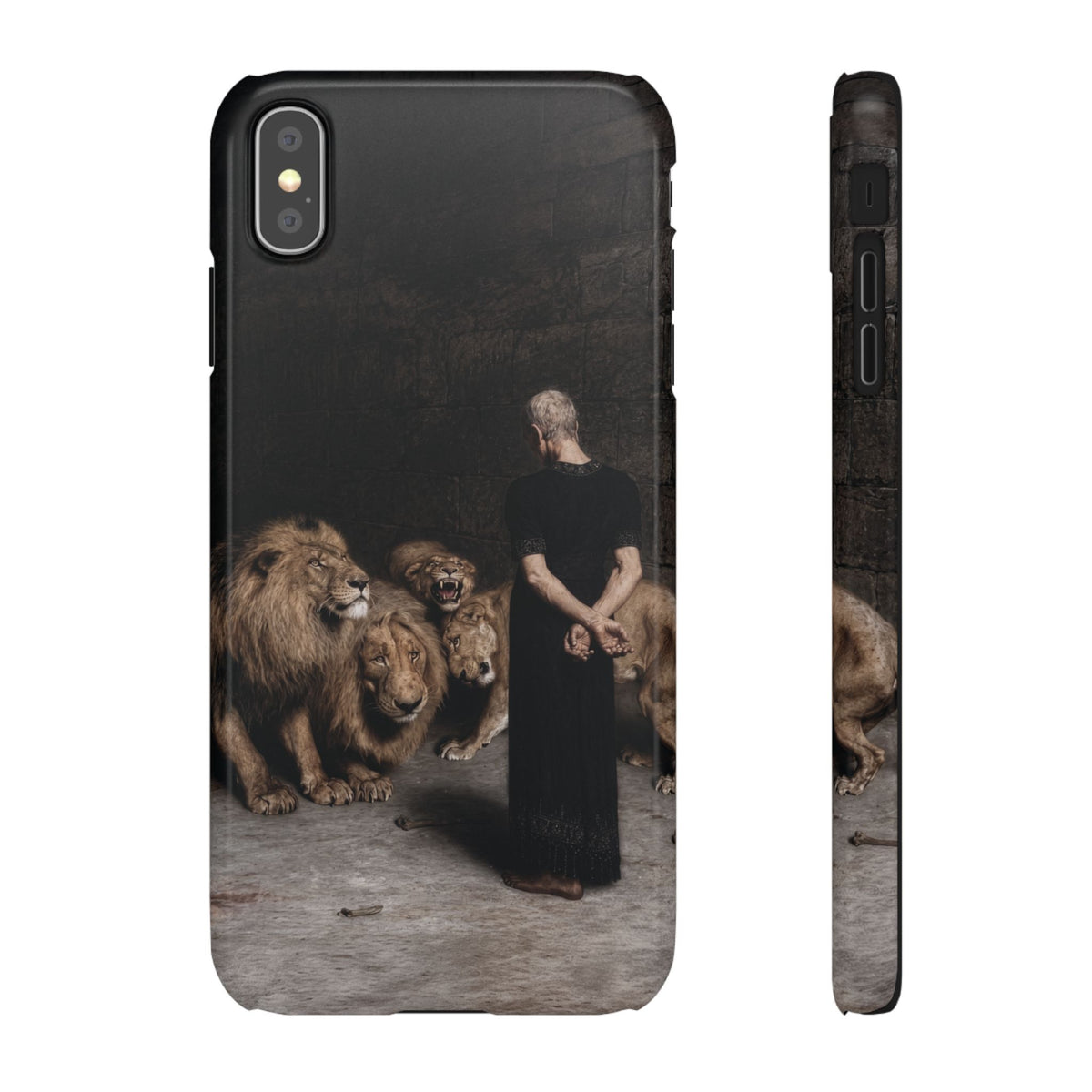 Daniel in the Lion's Den by Briton Riviere - iPhone Slim Case
