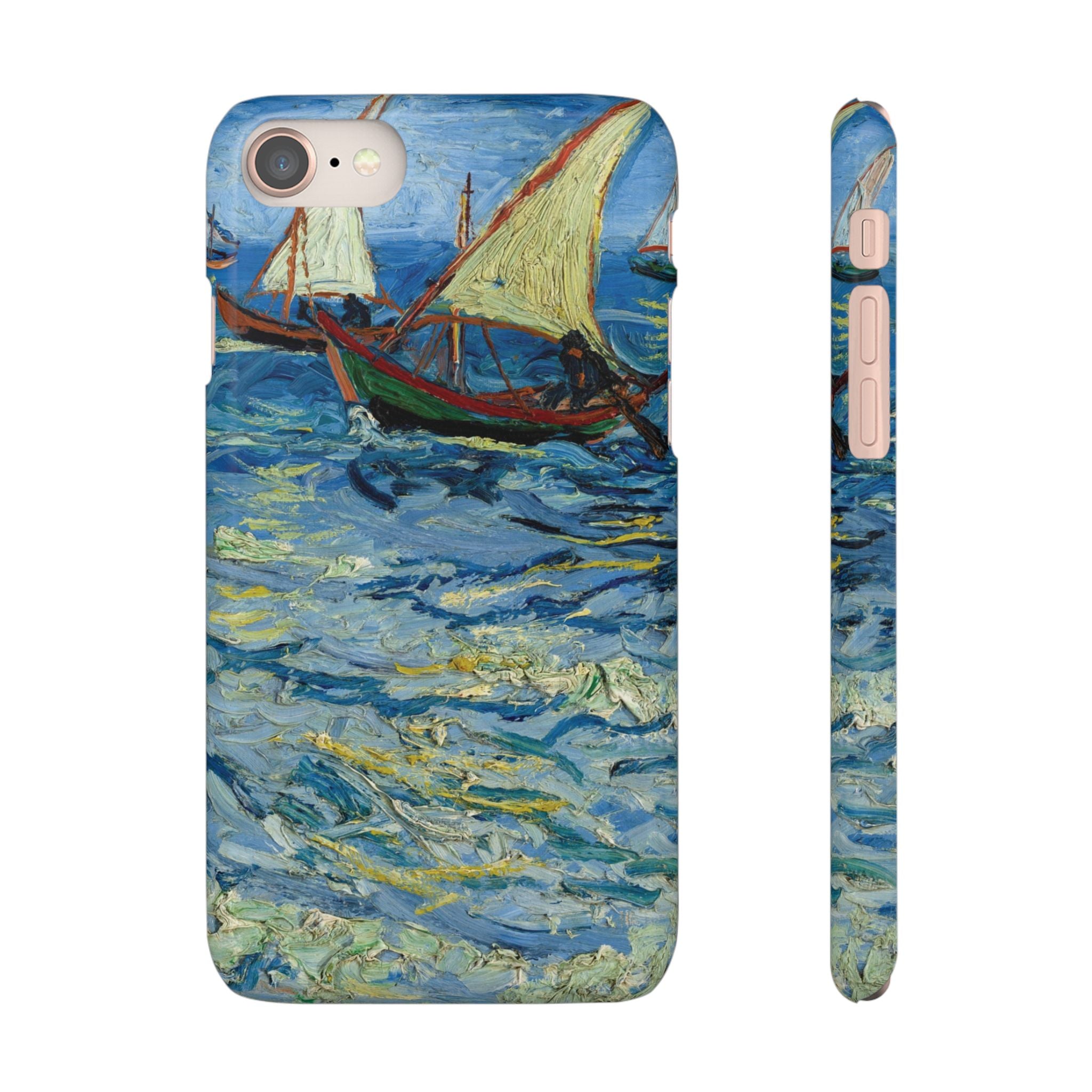 Fishing Boats at Sea by Vincent van Gogh - iPhone Slim Case