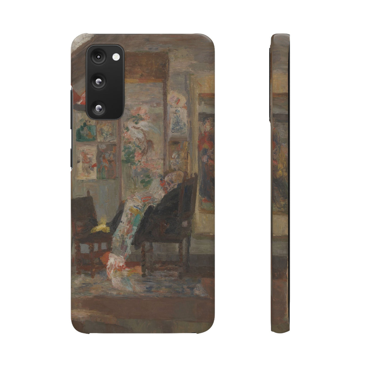 Skeleton Looking at Chinoiseries by James Ensor - Samsung Slim Case