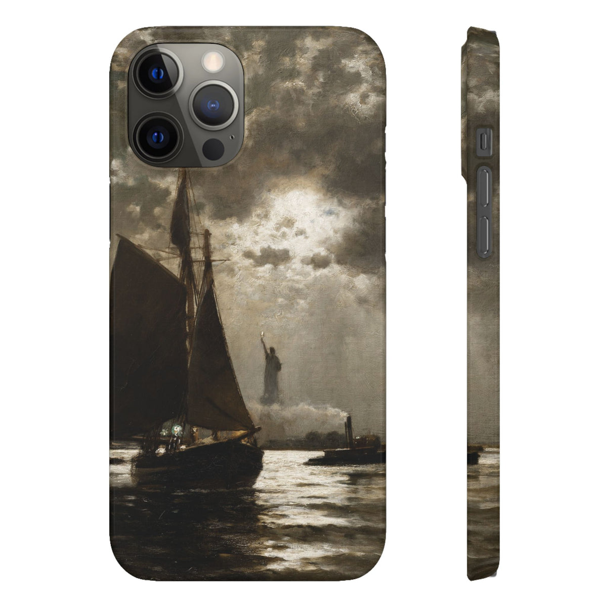 Nightfall over New York Harbor by Edward Moran - iPhone Slim Case