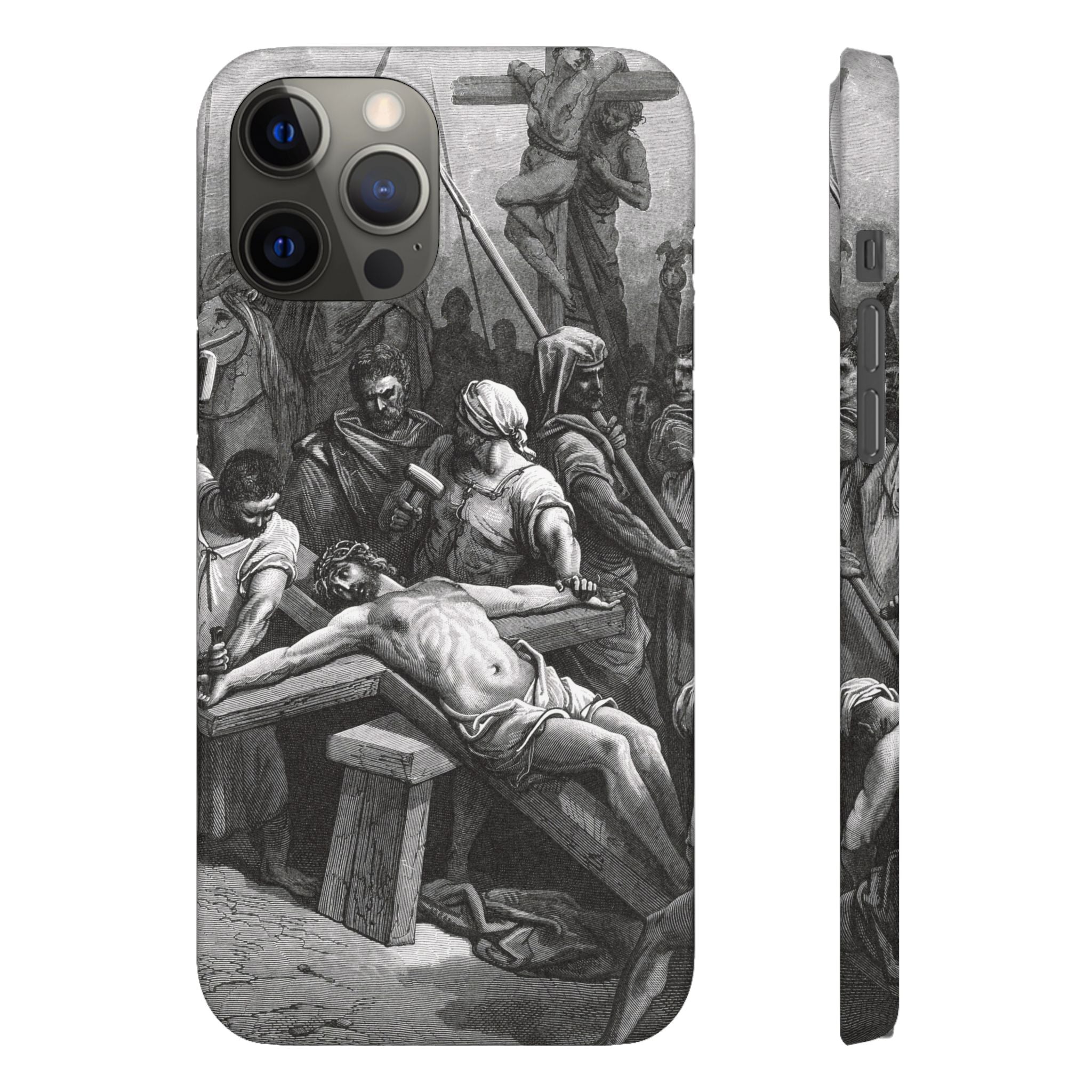 Crucifixion of Jesus by Gustave Doré - iPhone Slim Case
