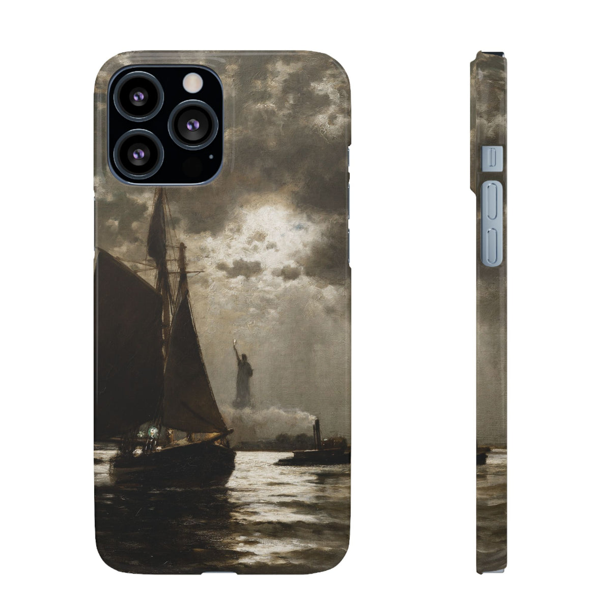 Nightfall over New York Harbor by Edward Moran - iPhone Slim Case