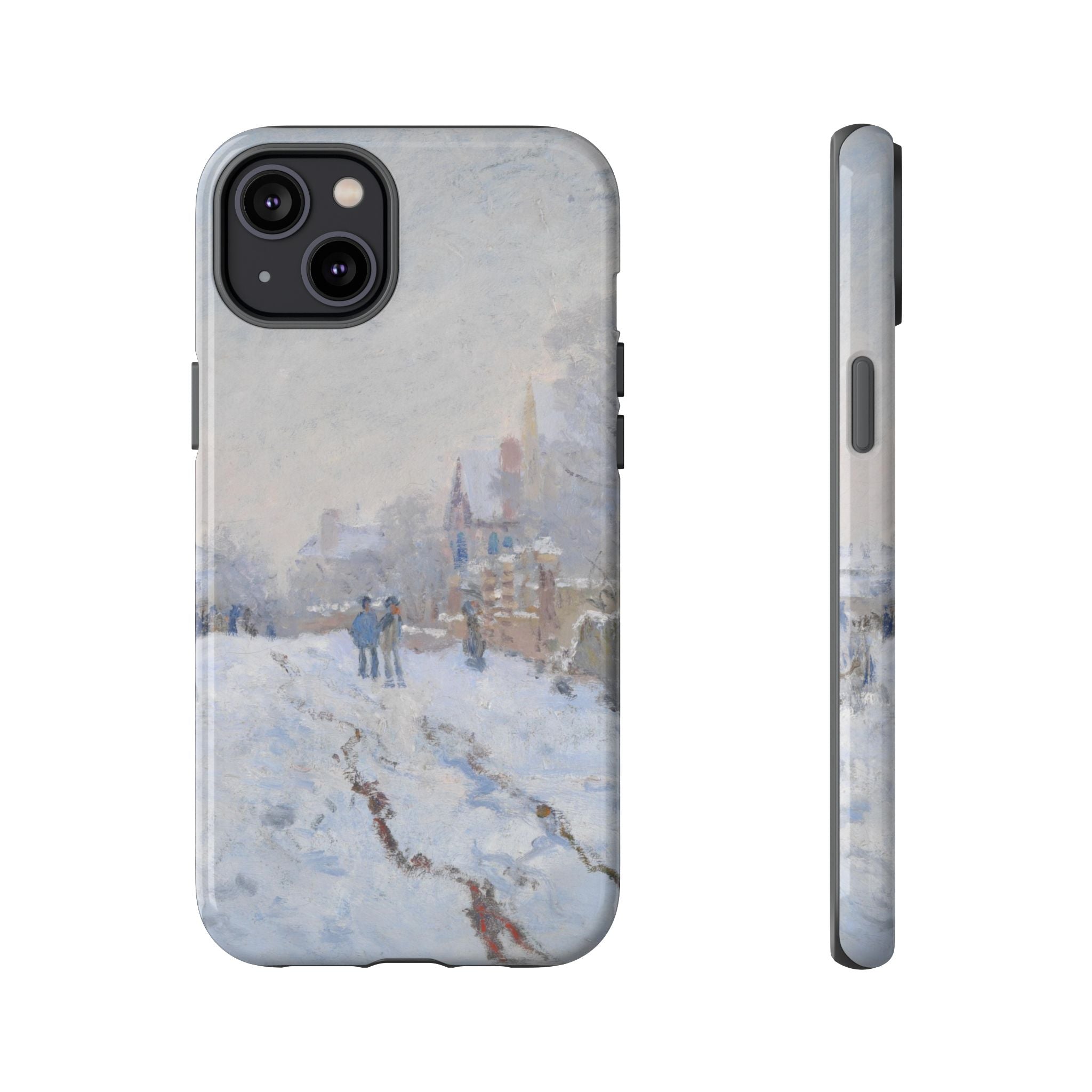 Snow Scene at Argenteuil by Claude Monet - iPhone Tough Case