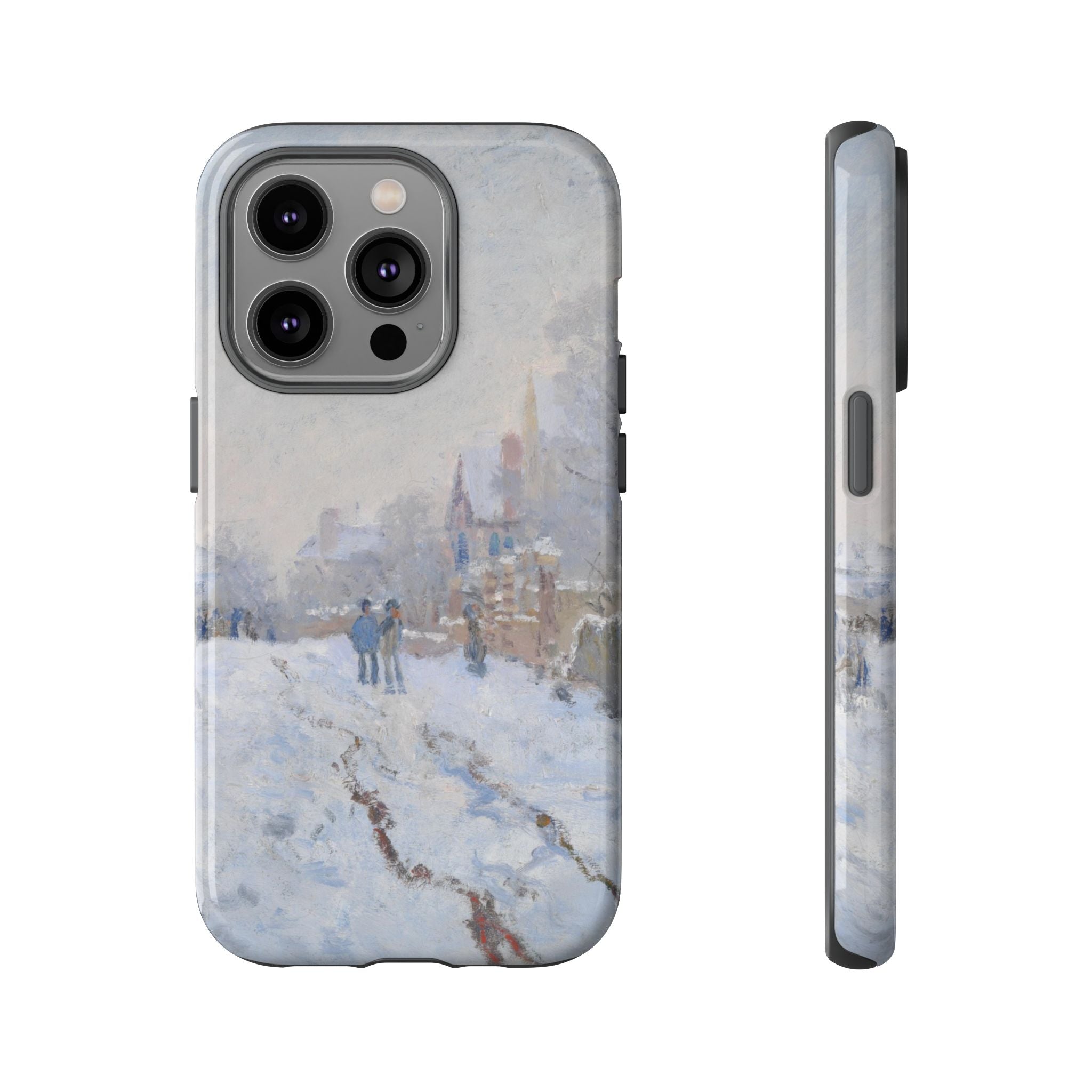 Snow Scene at Argenteuil by Claude Monet - iPhone Tough Case