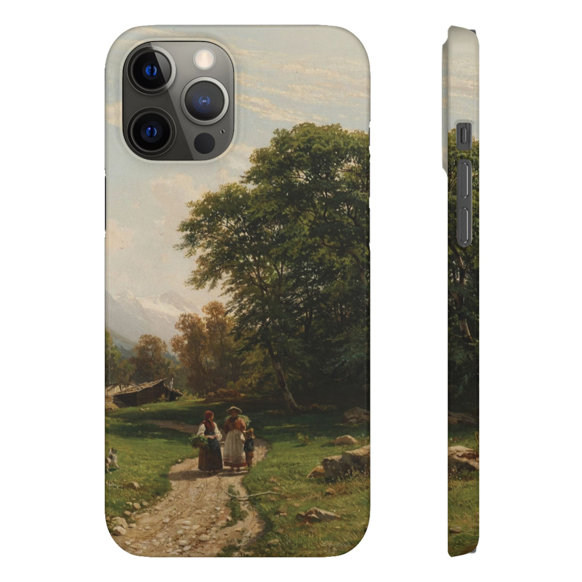 Swiss Landscape by Ivan Ivanovich Shishkin - iPhone Slim Case
